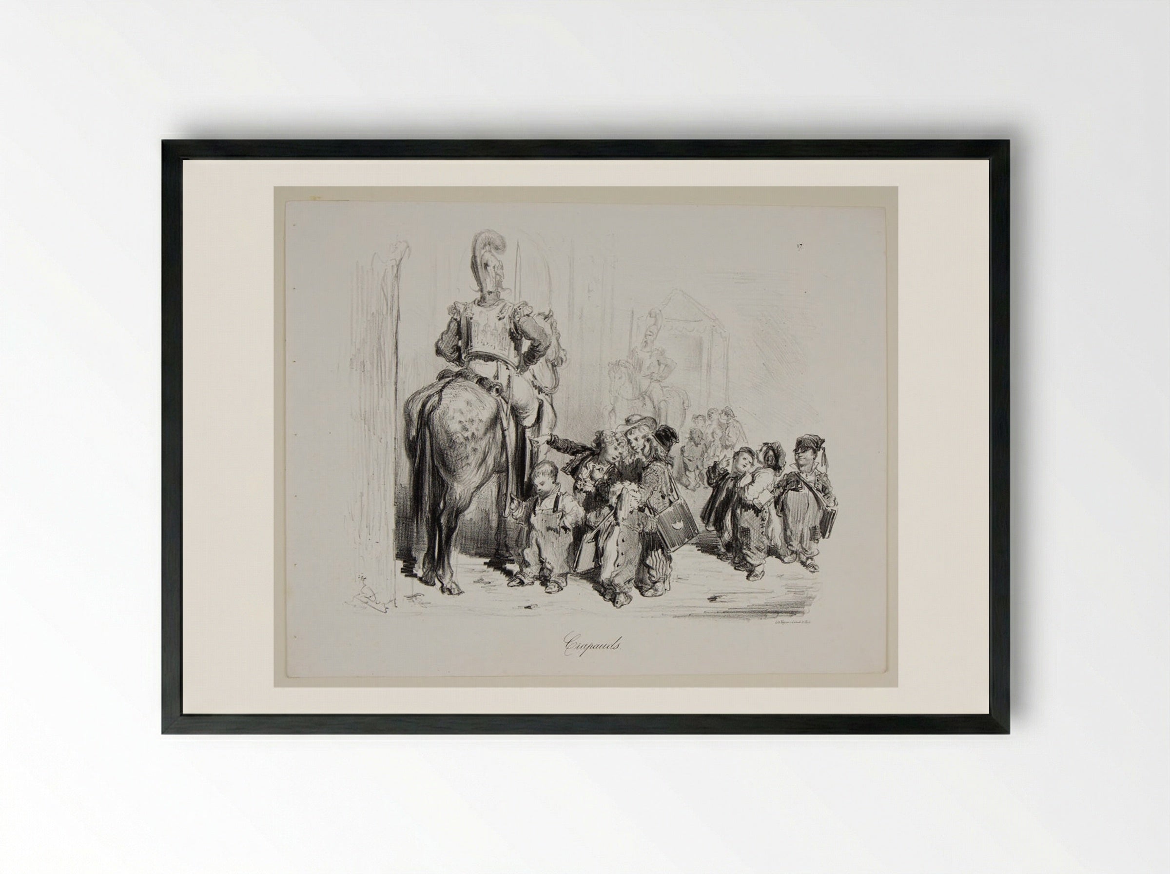 Crapauds (Toads) - Gustave Doré - Framed Print Black