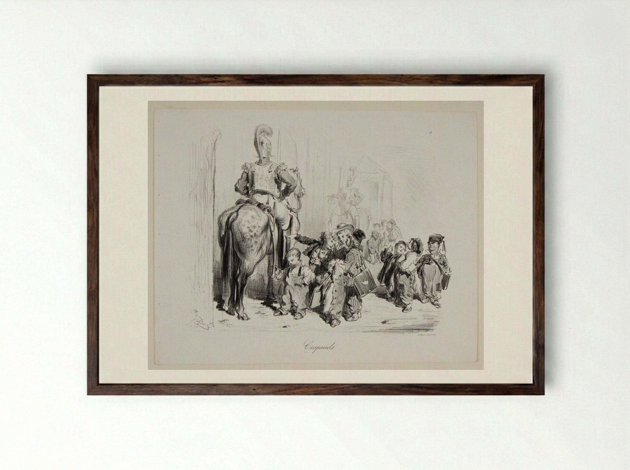 Crapauds (Toads) - Gustave Doré - Framed Print Dark Wood