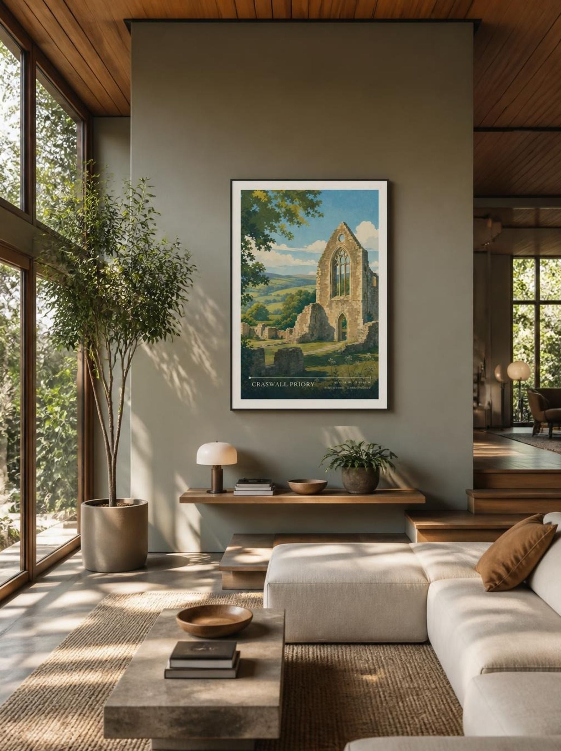 Craswall Priory Herefordshire United Kingdom Travel Poster - Lifestyle