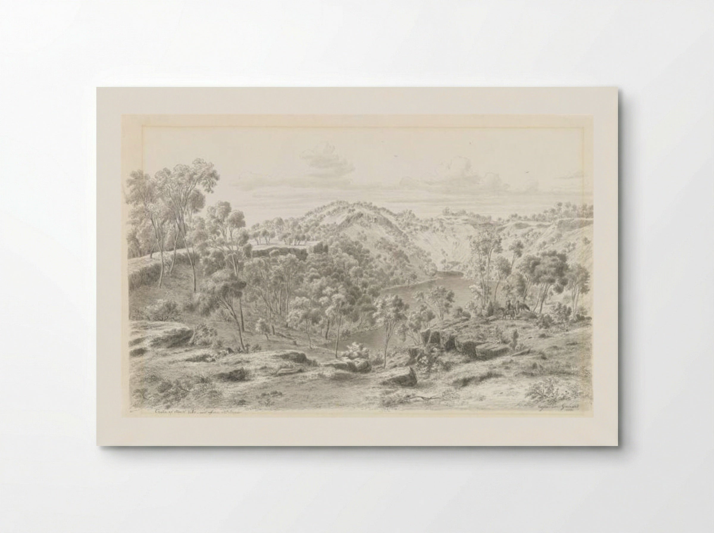 Crater of Mount Eccles, West from Mount Napier - Eugene von Guerard - Poster