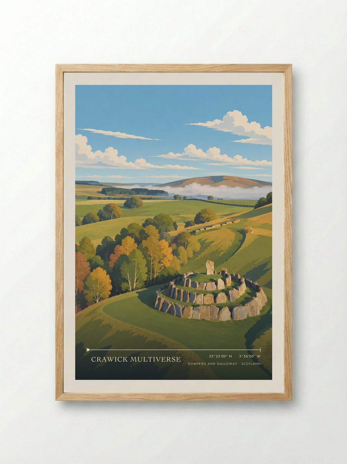 Crawick Multiverse, Dumfries and Galloway | Travel Poster - Framed Print Wood
