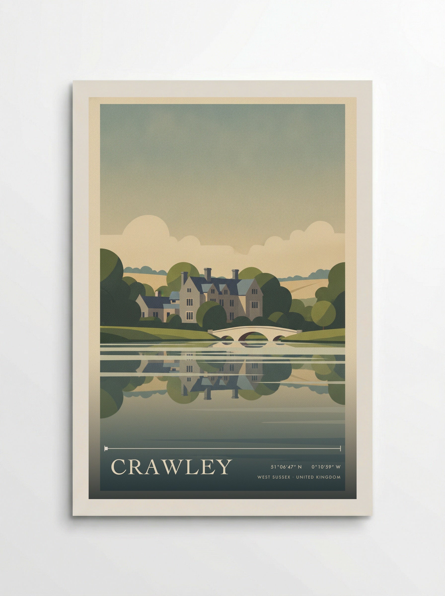 Crawley West Sussex United Kingdom Travel Poster - Poster