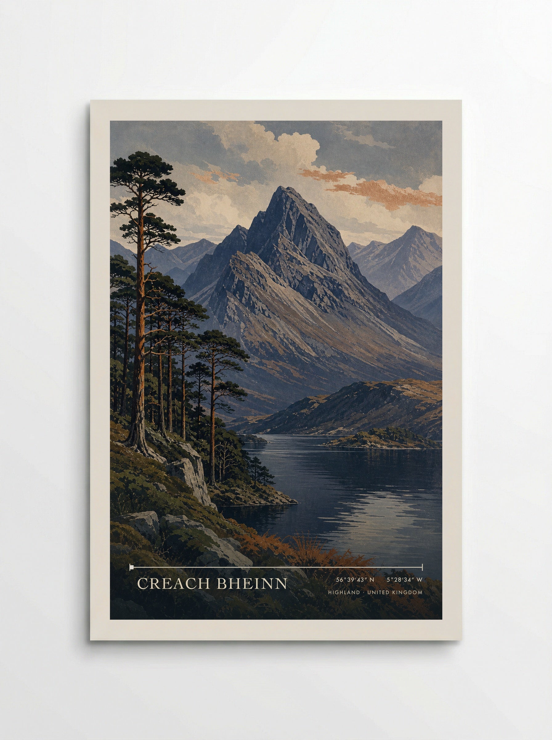 Creach Bheinn Highland United Kingdom Travel Poster - Poster