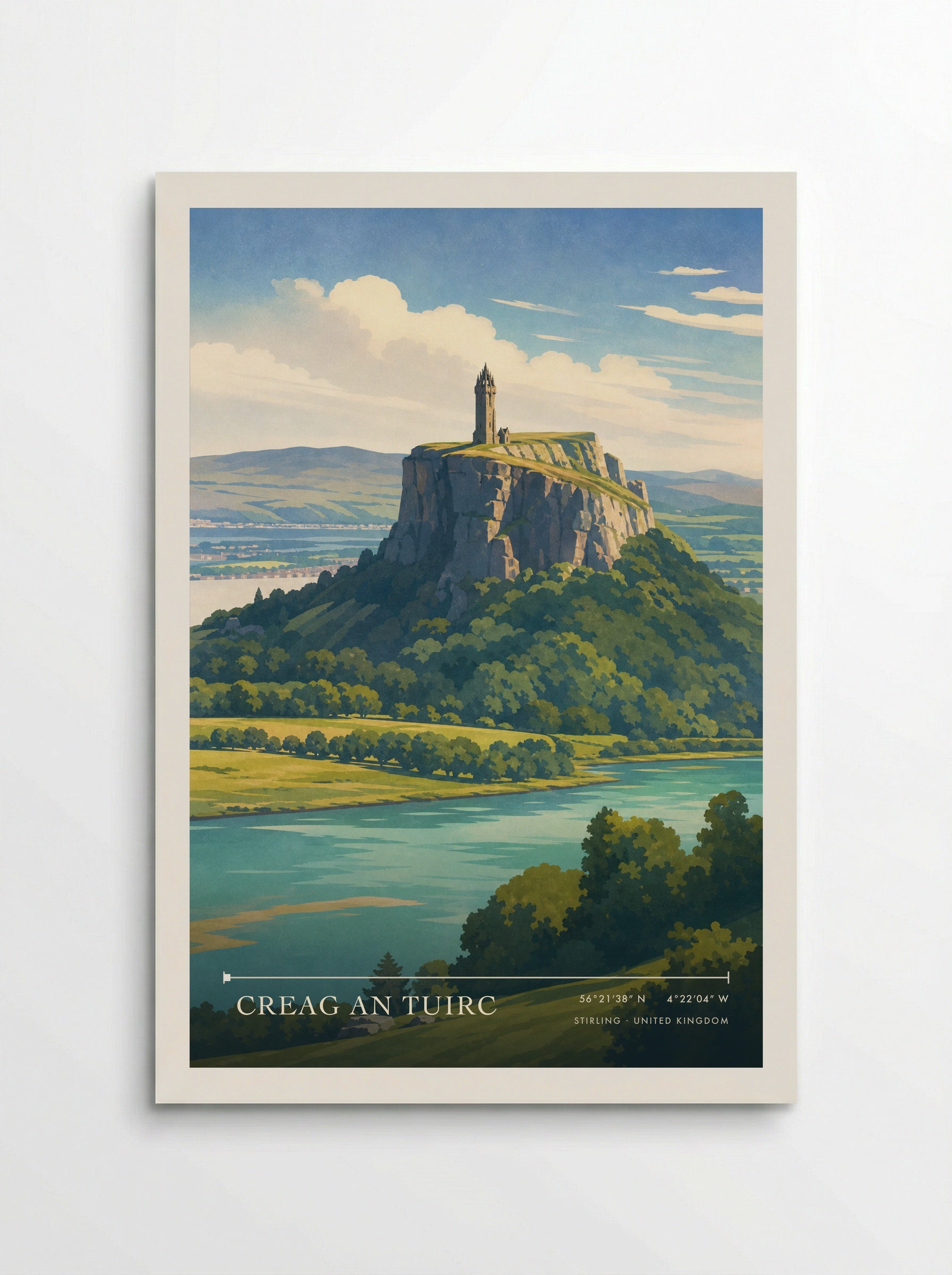 Creag an Tuirc Stirling United Kingdom Travel Poster - Poster