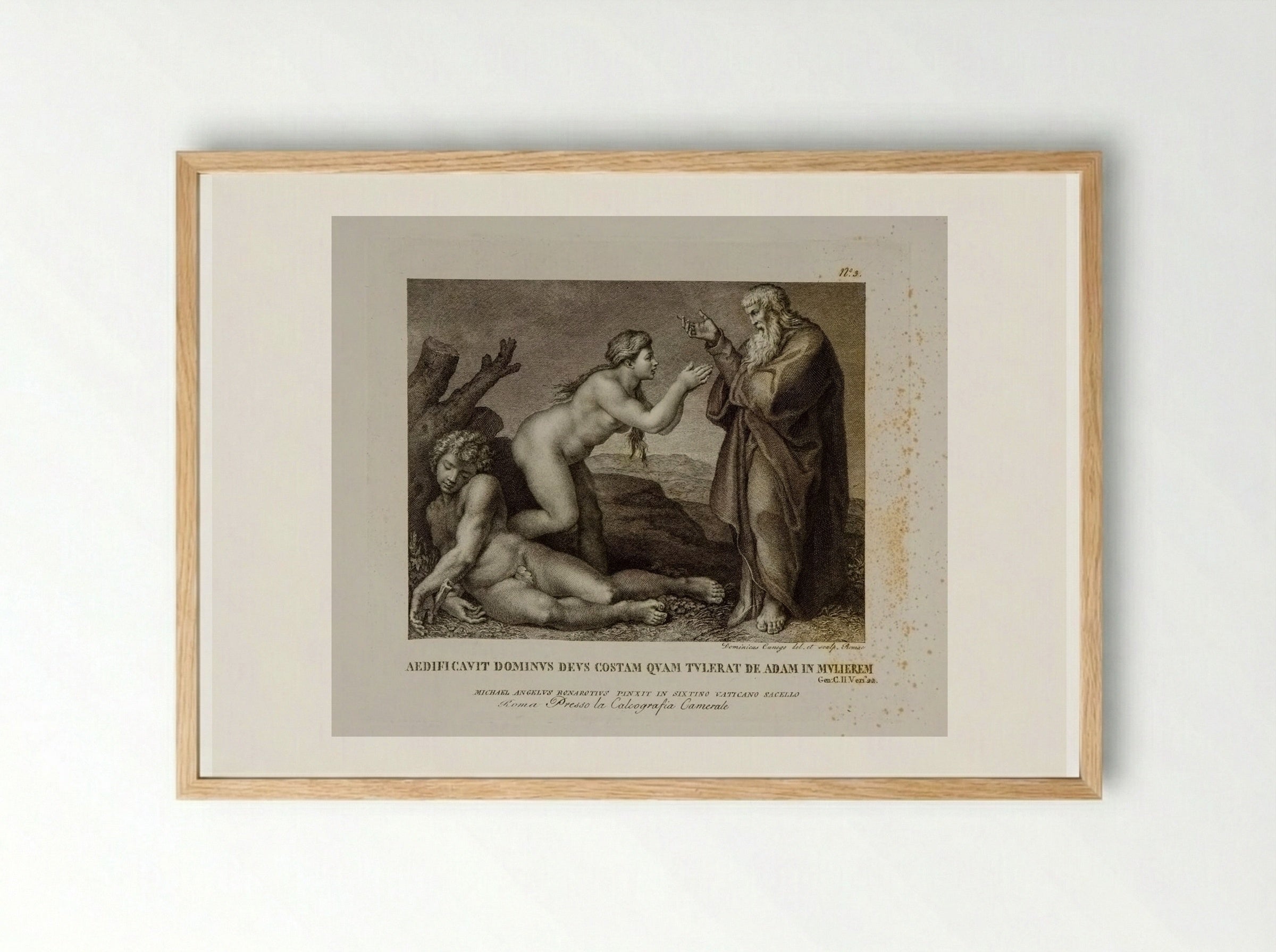 Creation of Eve - Domenico Cunego - Framed Print Wood