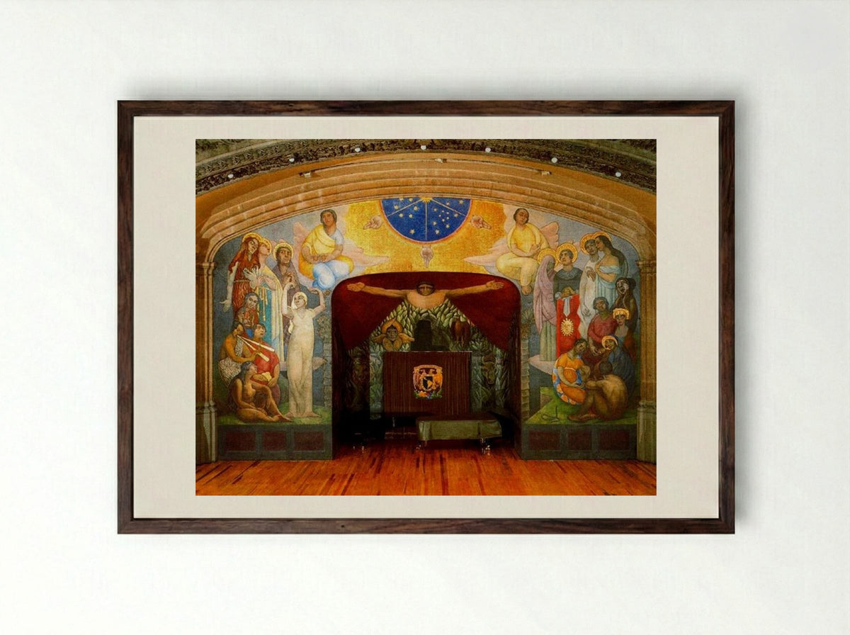 Creation - Diego Rivera - Framed Print Dark Wood