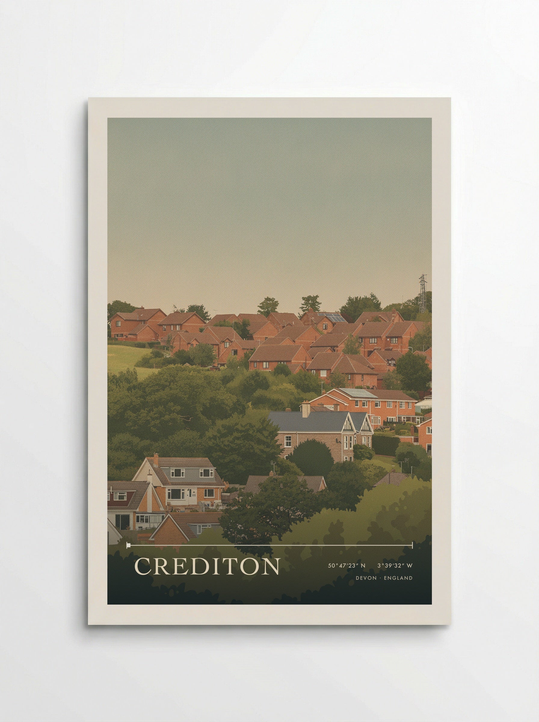 Crediton Devon England Travel Poster - Poster