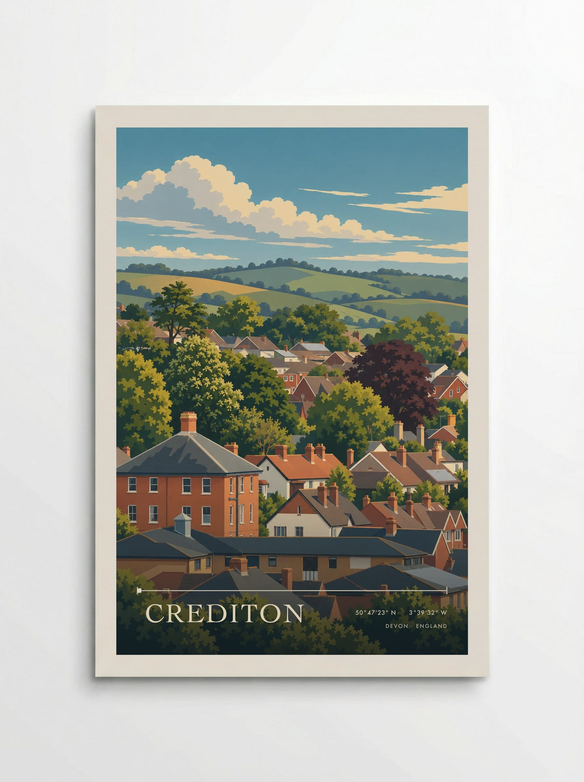 Crediton, Devon | Travel Poster - Poster