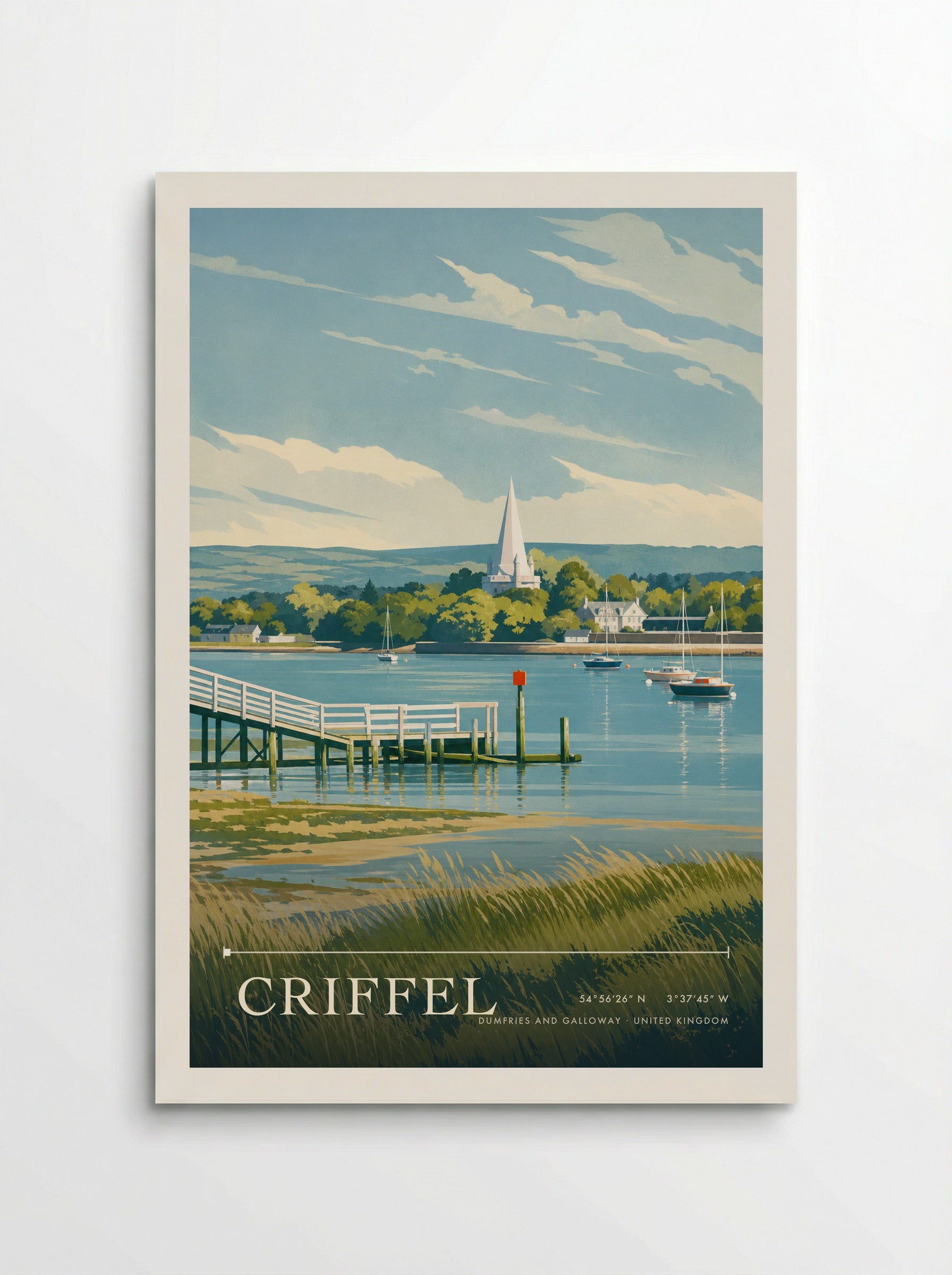Criffel Dumfries and Galloway United Kingdom Travel Poster - Poster