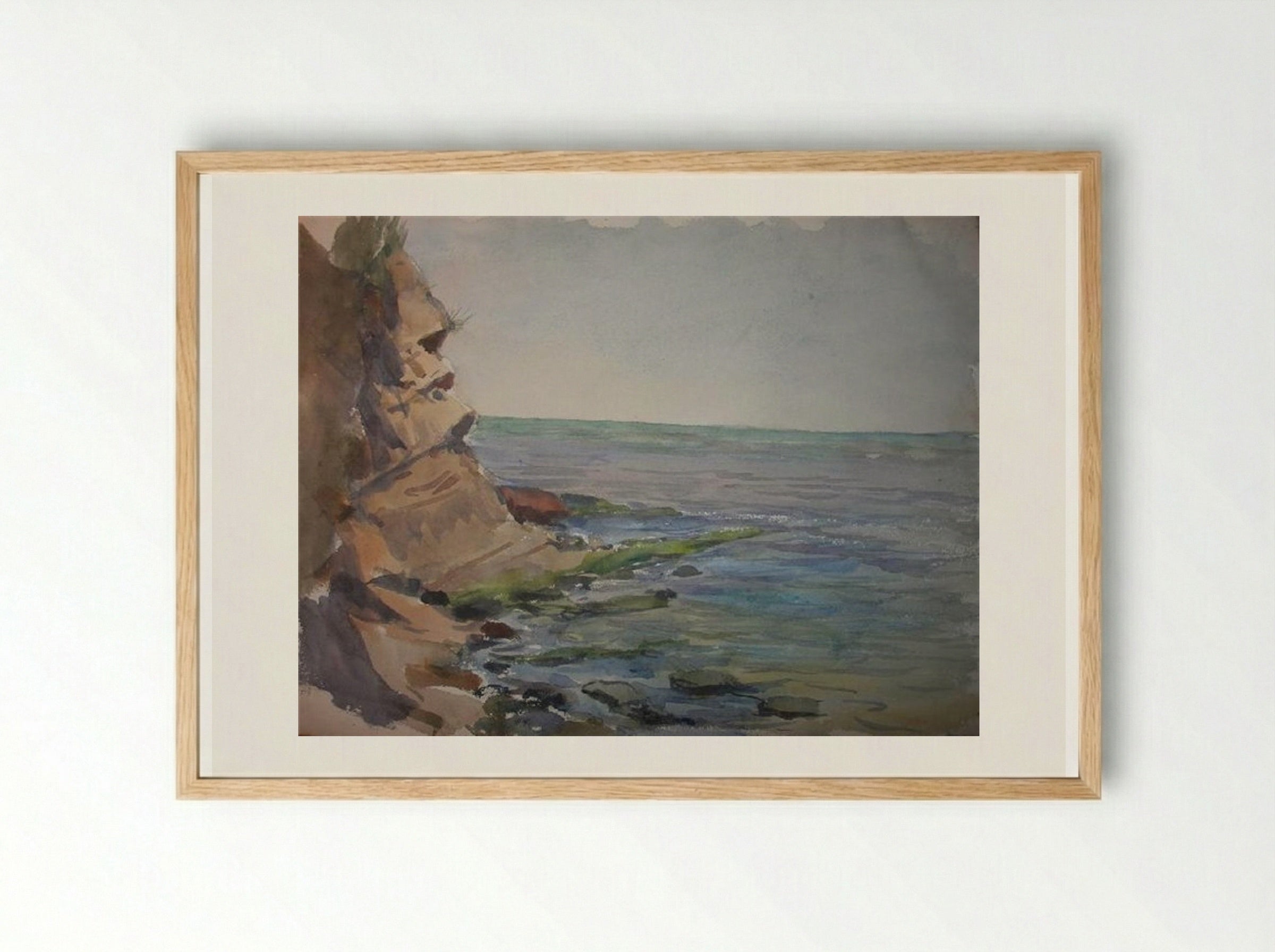 Crimea. The cliffs. - Ivan Vladimirov - Framed Print Wood