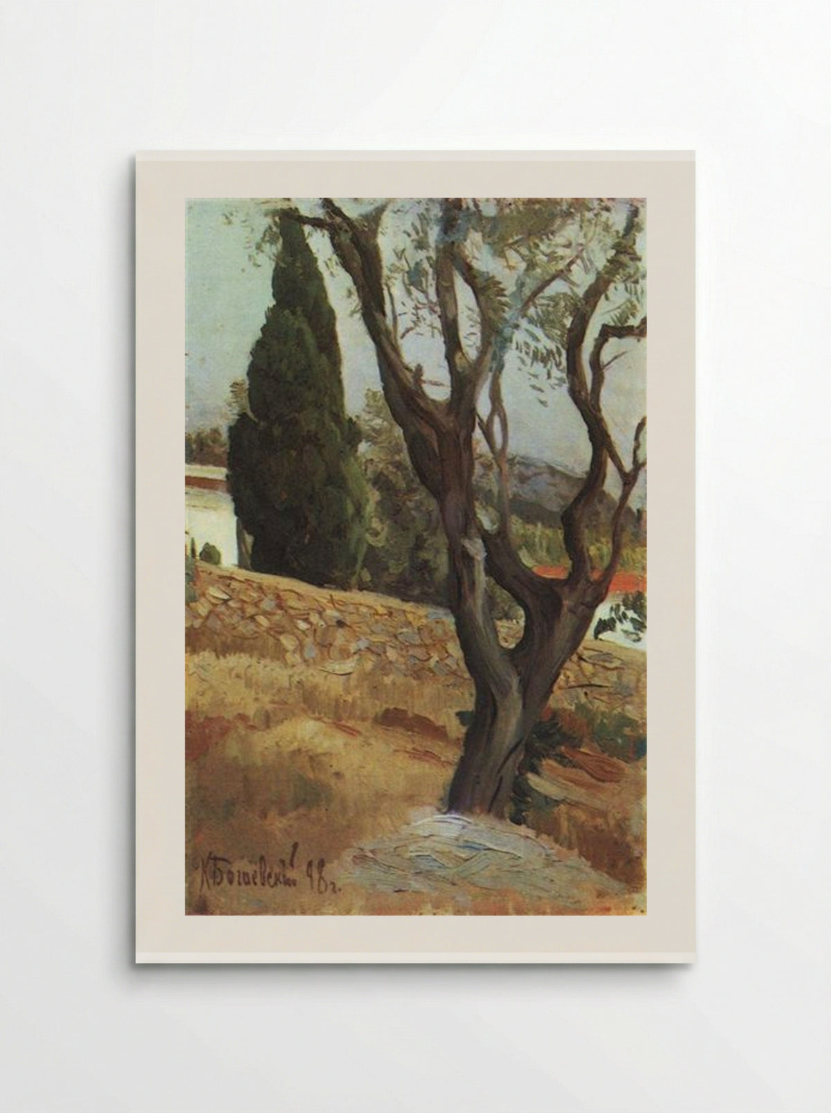 Crimean View with Olive Tree - Konstantin Bogaevsky - Poster