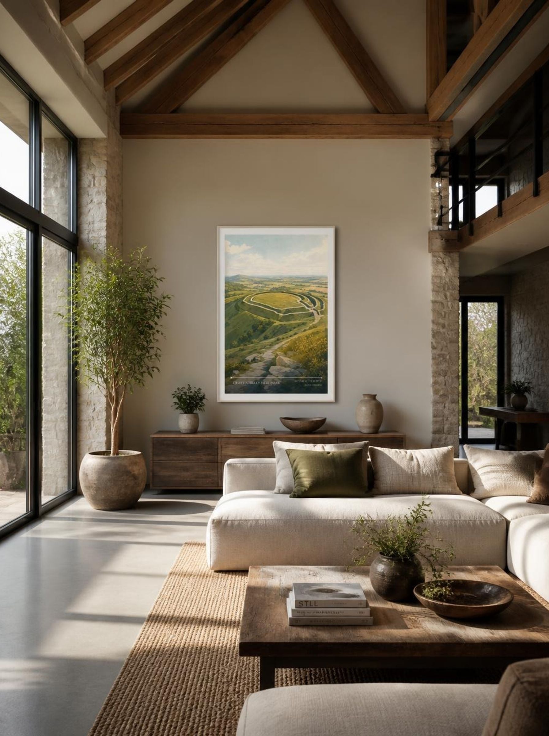 Croft Ambrey Hill Fort United Kingdom Travel Poster - Lifestyle