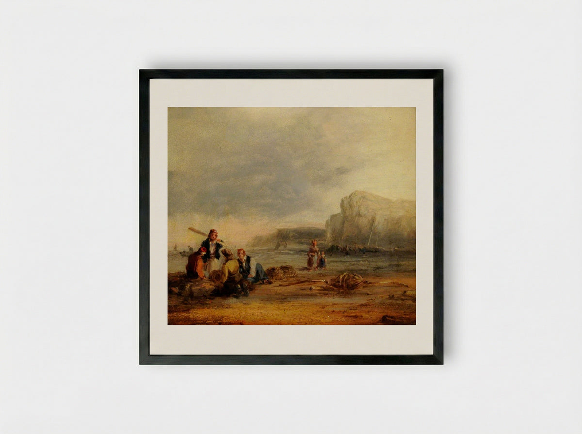 Cromer Sands, Norfolk - William Collins - Framed Print Black