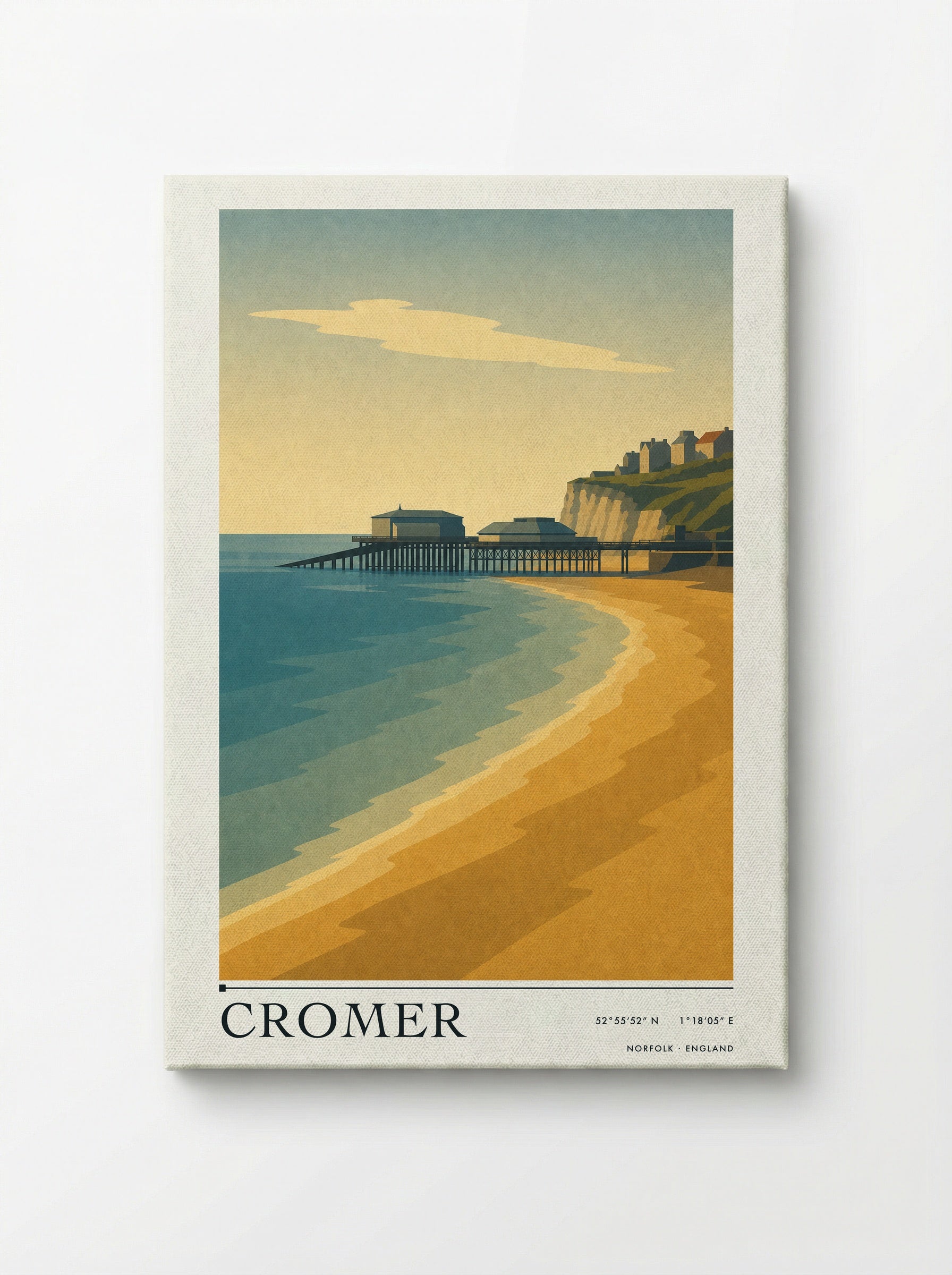 Cromer Travel Poster Artwork - Canvas