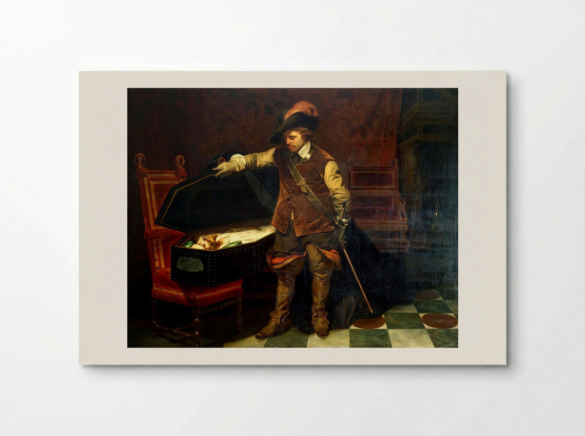 Cromwell before the Coffin of Charles I - Paul Delaroche - Poster