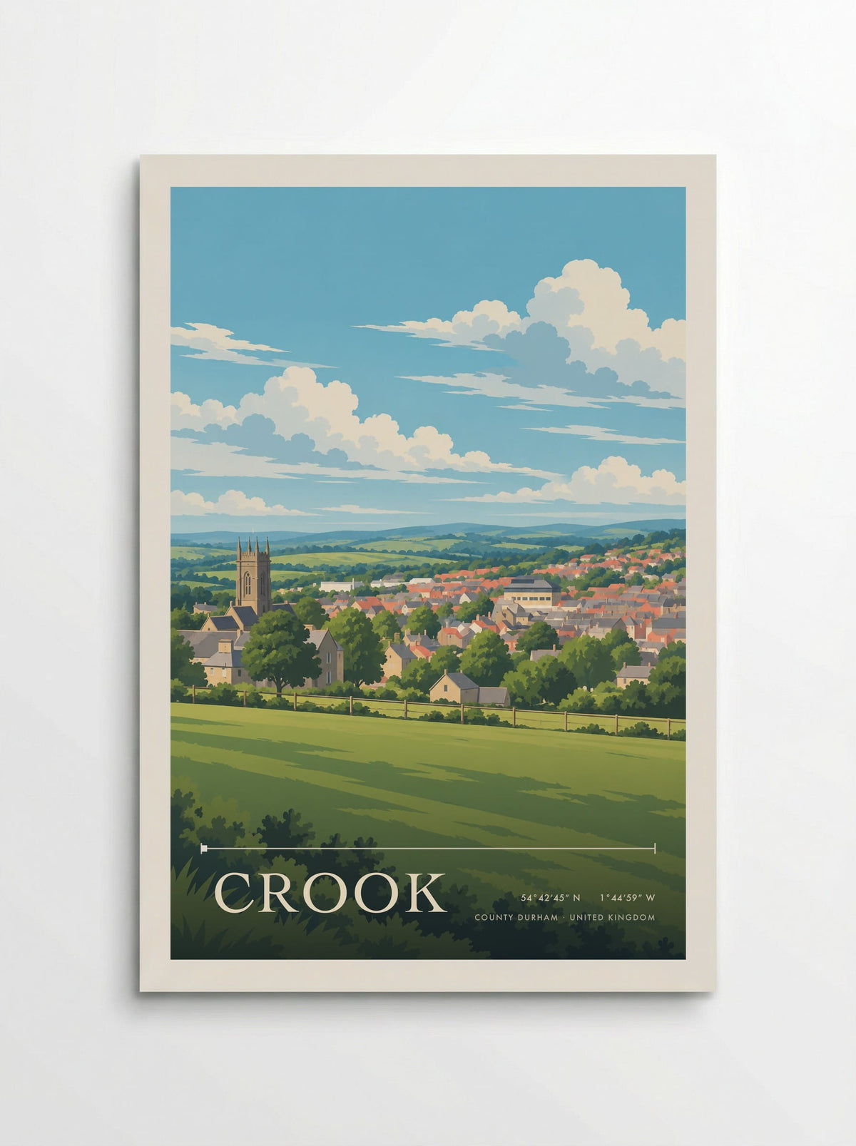 Crook, County Durham | Travel Poster - Poster