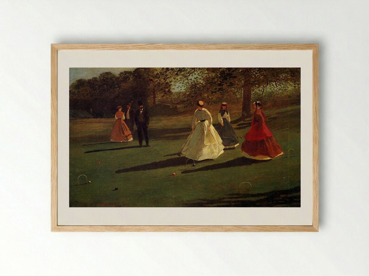 Croquet Players - Winslow Homer - Framed Print Wood