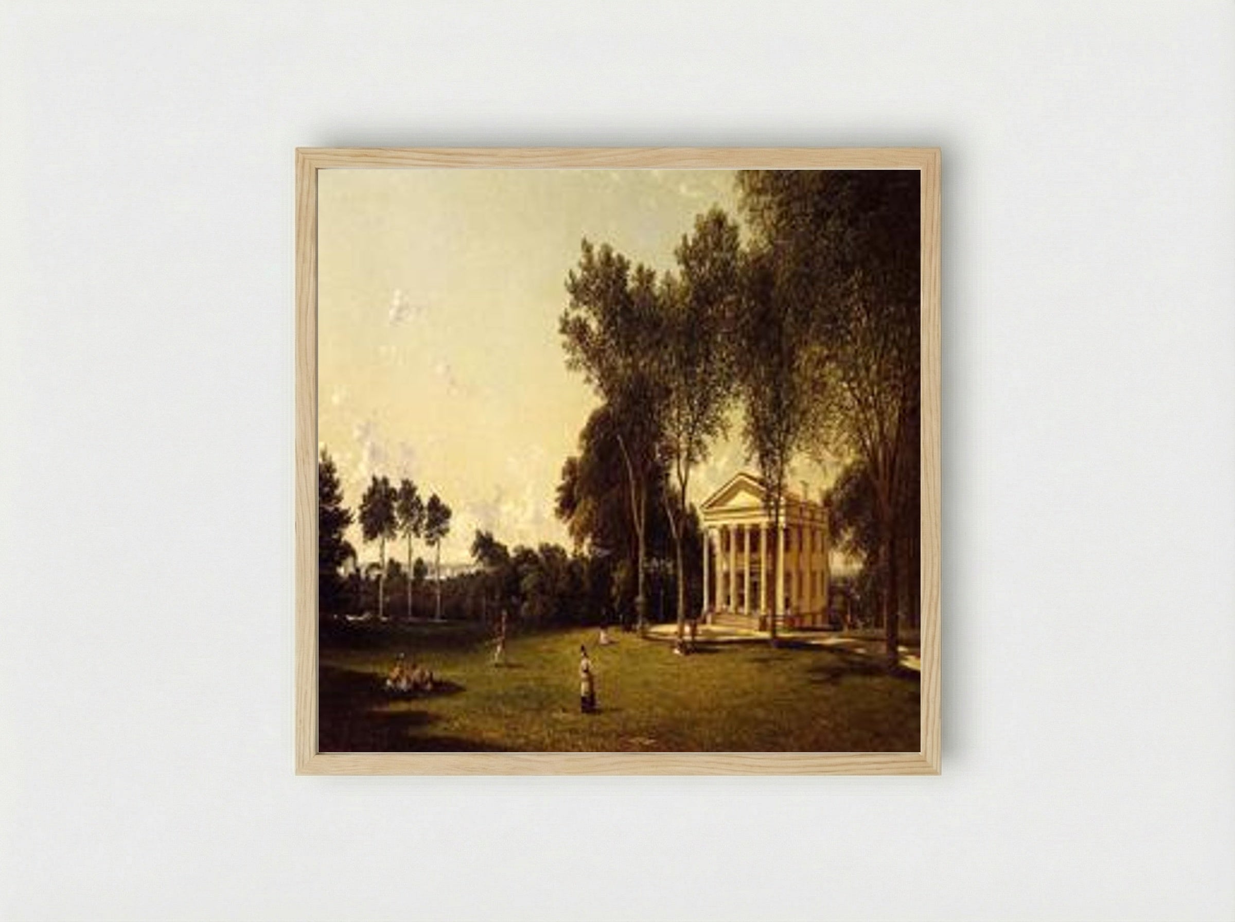 Croquet on the Lawn - David Johnson - Framed Print Wood