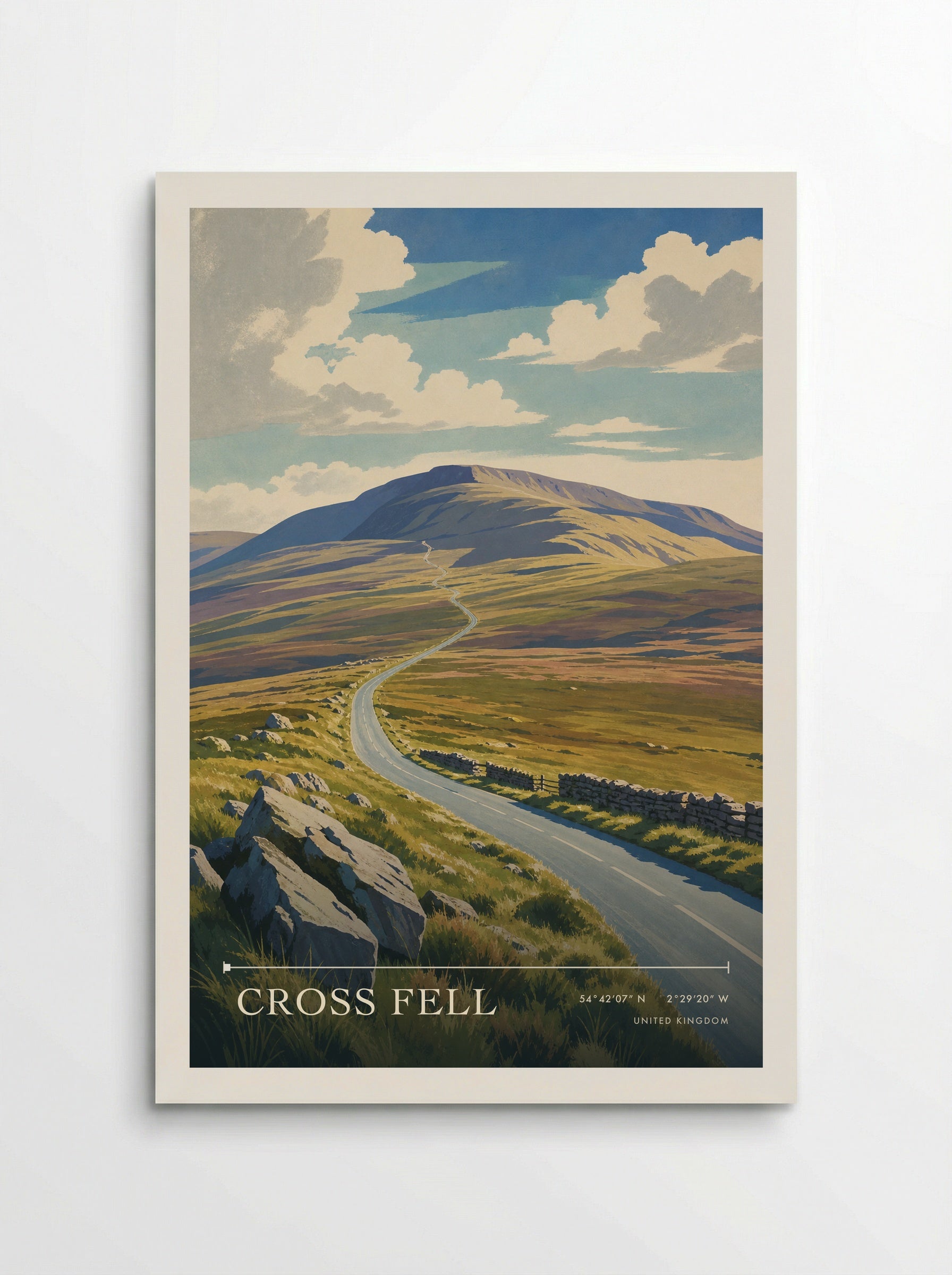 Cross Fell United Kingdom Travel Poster - Poster