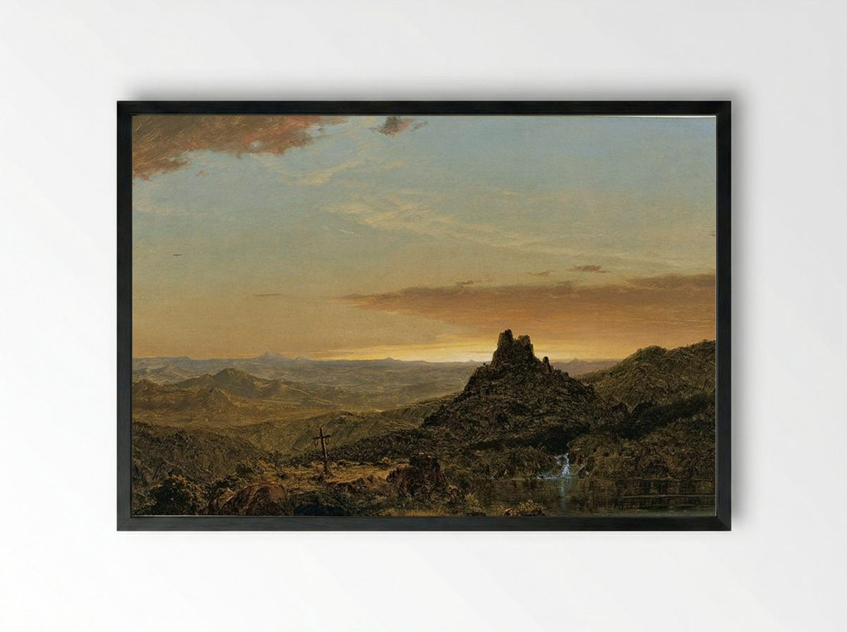 Cross in the Wilderness - Frederic Edwin Church - Framed Print Black