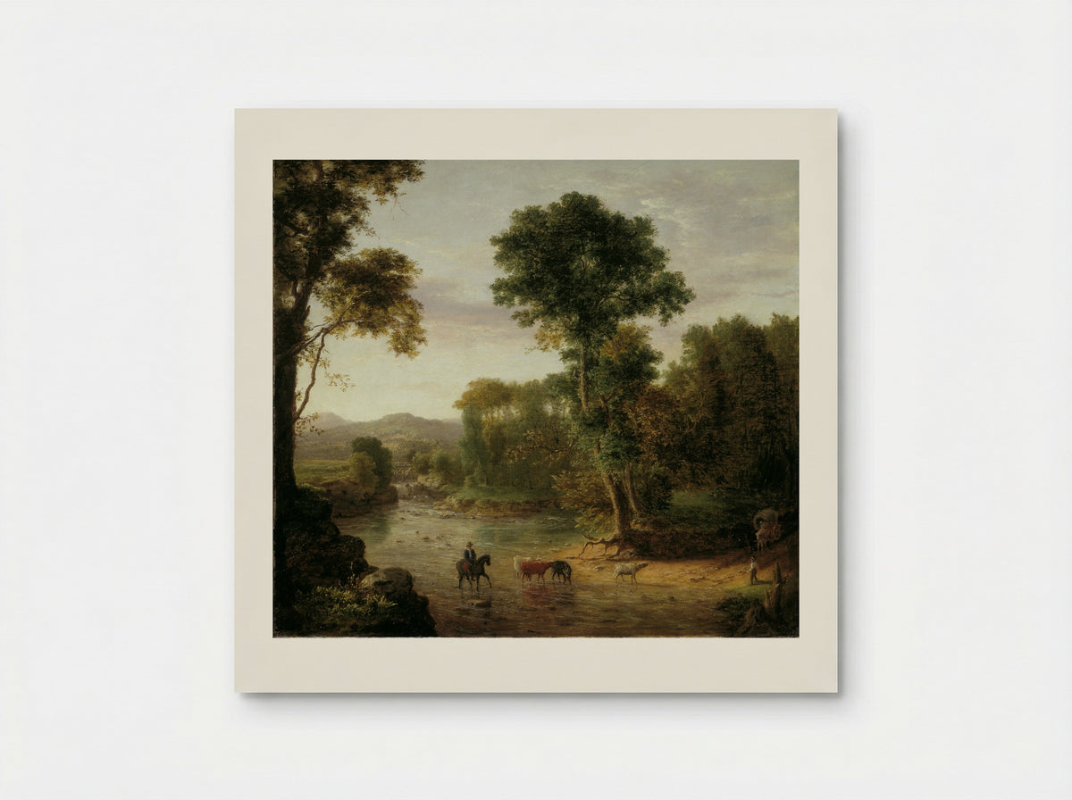 Crossing the Ford - George Inness - Poster