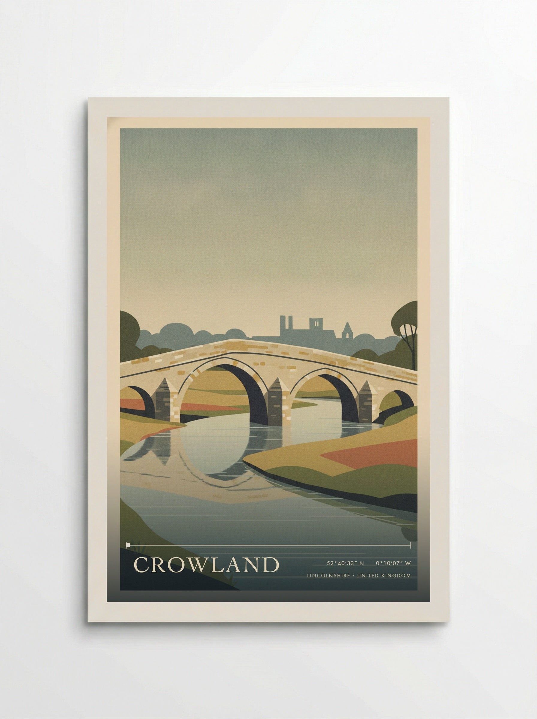 Crowland Lincolnshire United Kingdom Travel Poster - Poster