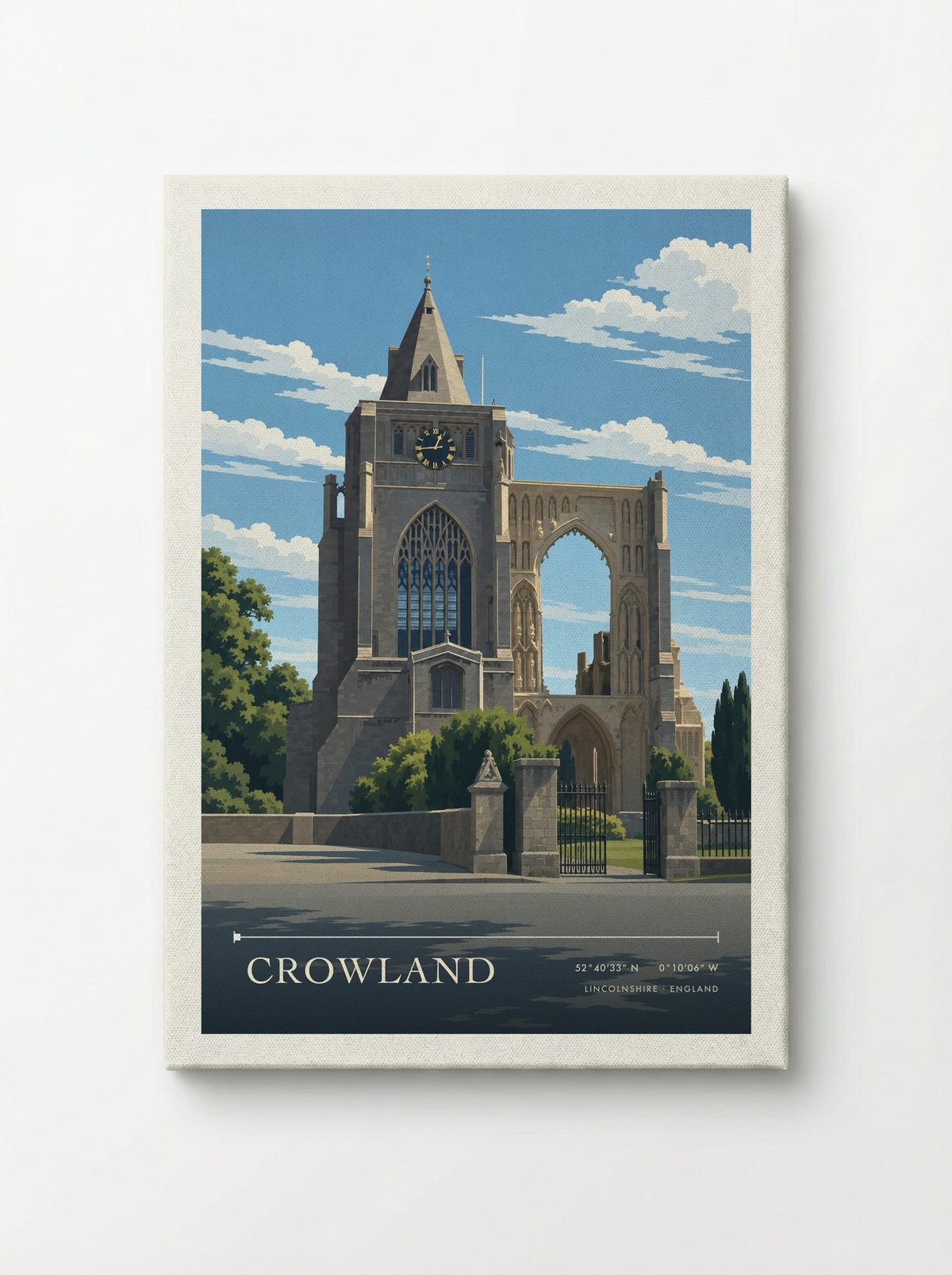 Crowland, Lincolnshire | Travel Poster - Canvas