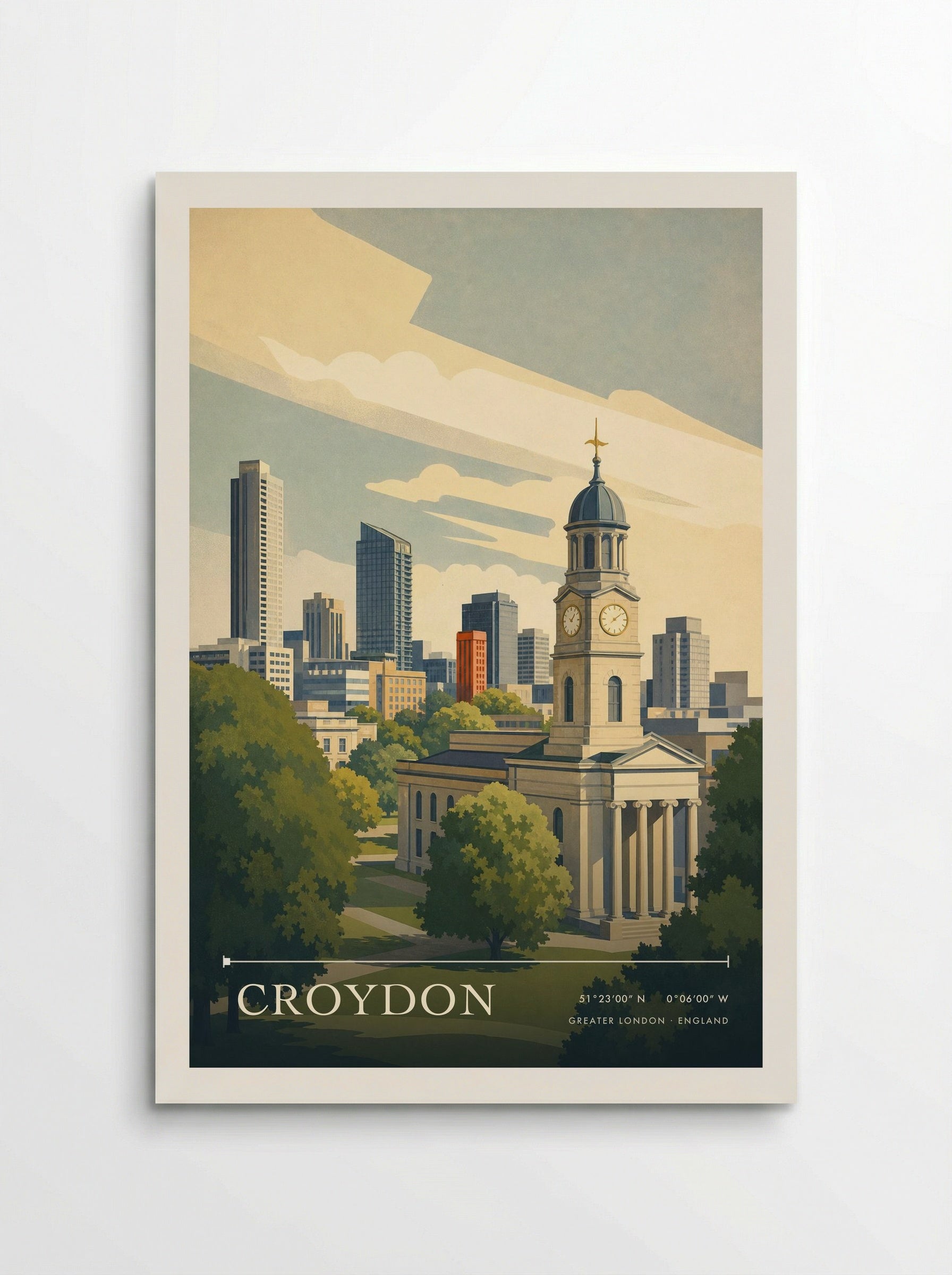 Croydon Greater London England Travel Poster - Poster