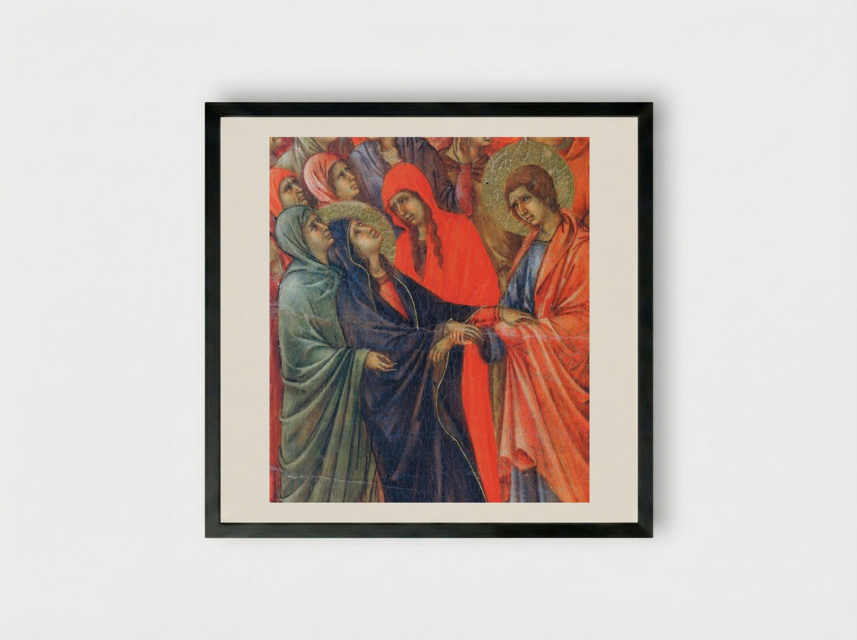 Crucifixion (Fragment) - Duccio di Buoninsegna - Framed Print Black