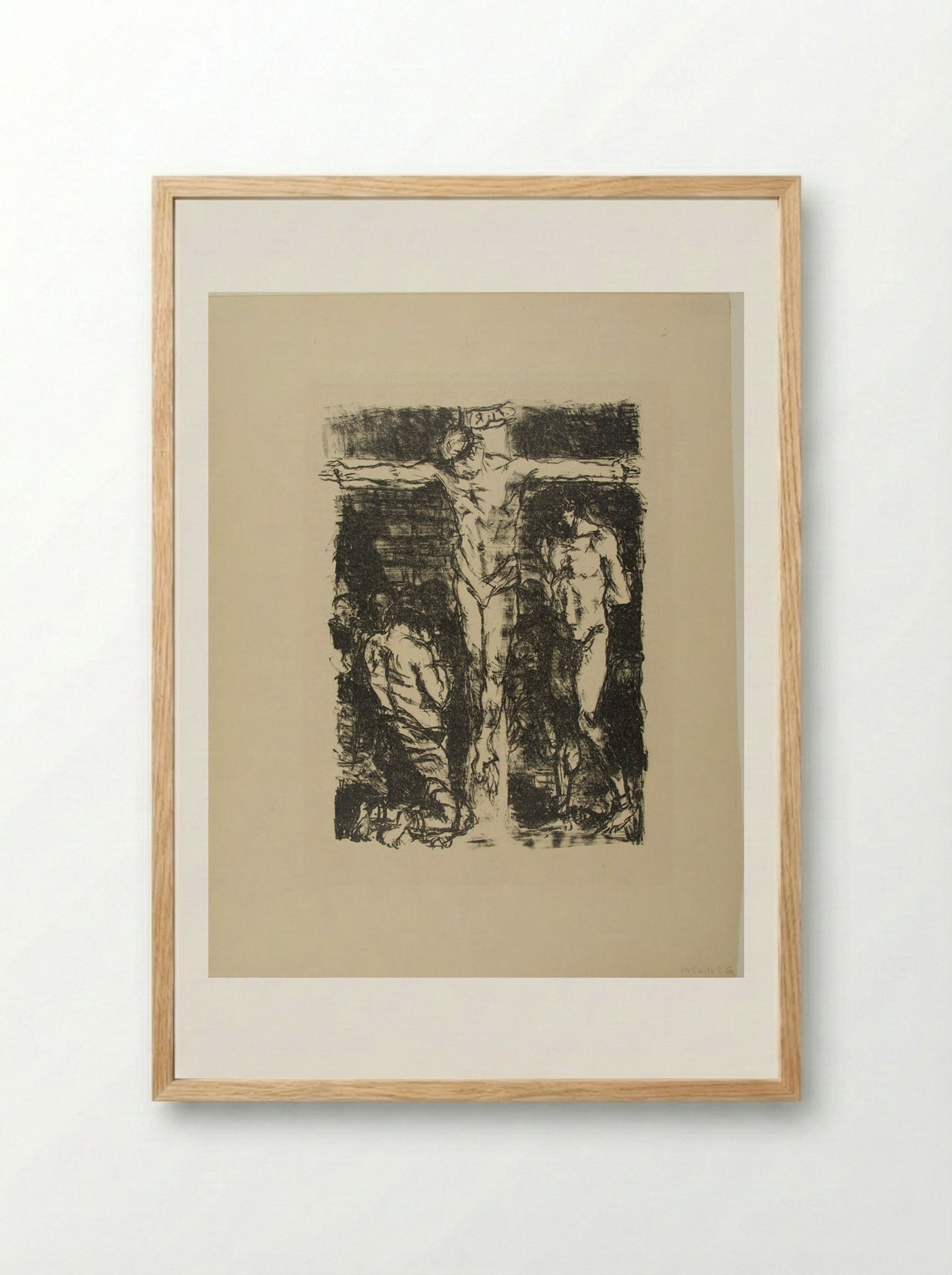 Crucifixion (Illustration for The Convicts' Bath) - Max Beckmann - Framed Print Wood