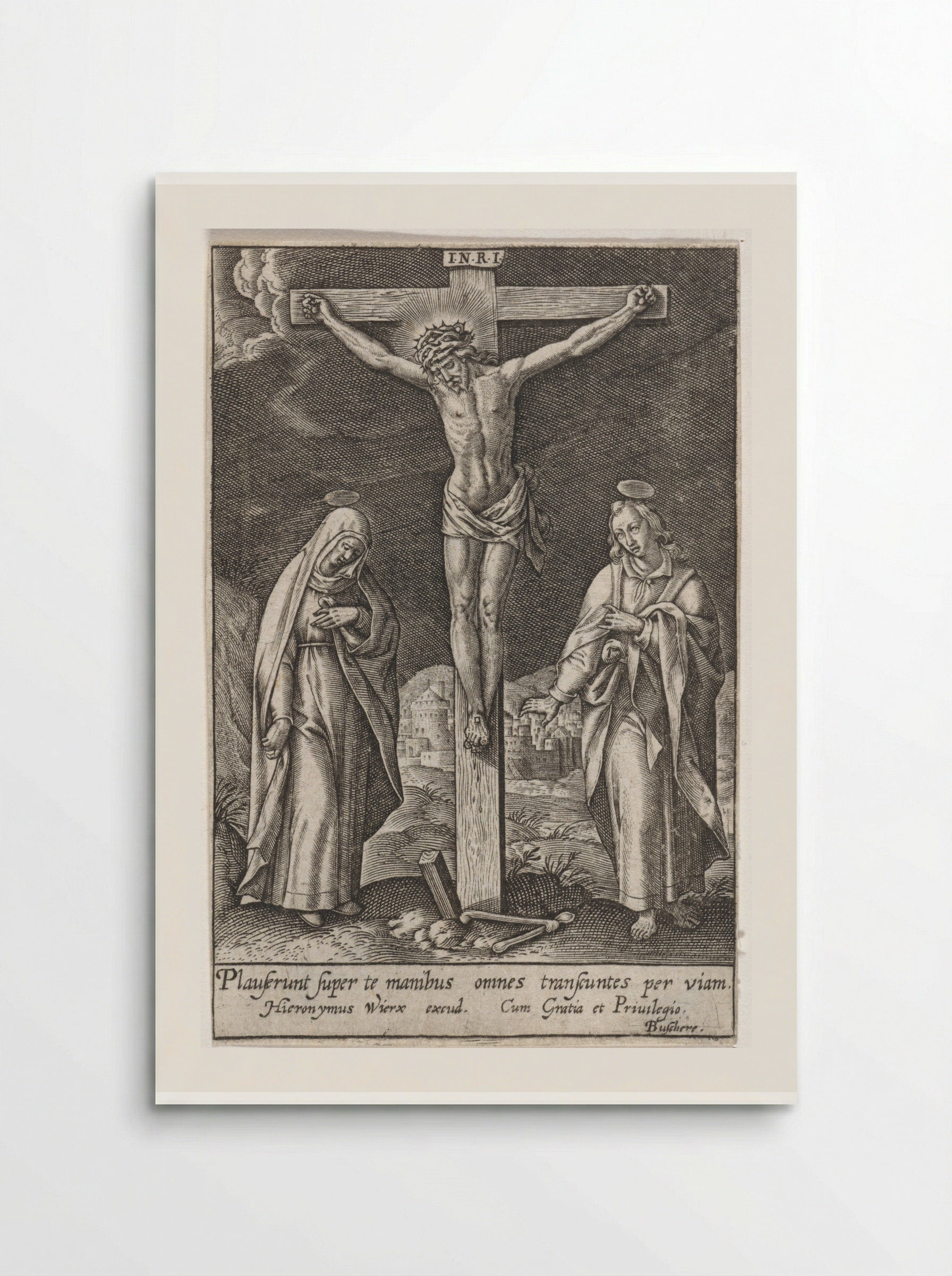 Crucifixion of Christ - Hieronymus Wierix - Poster