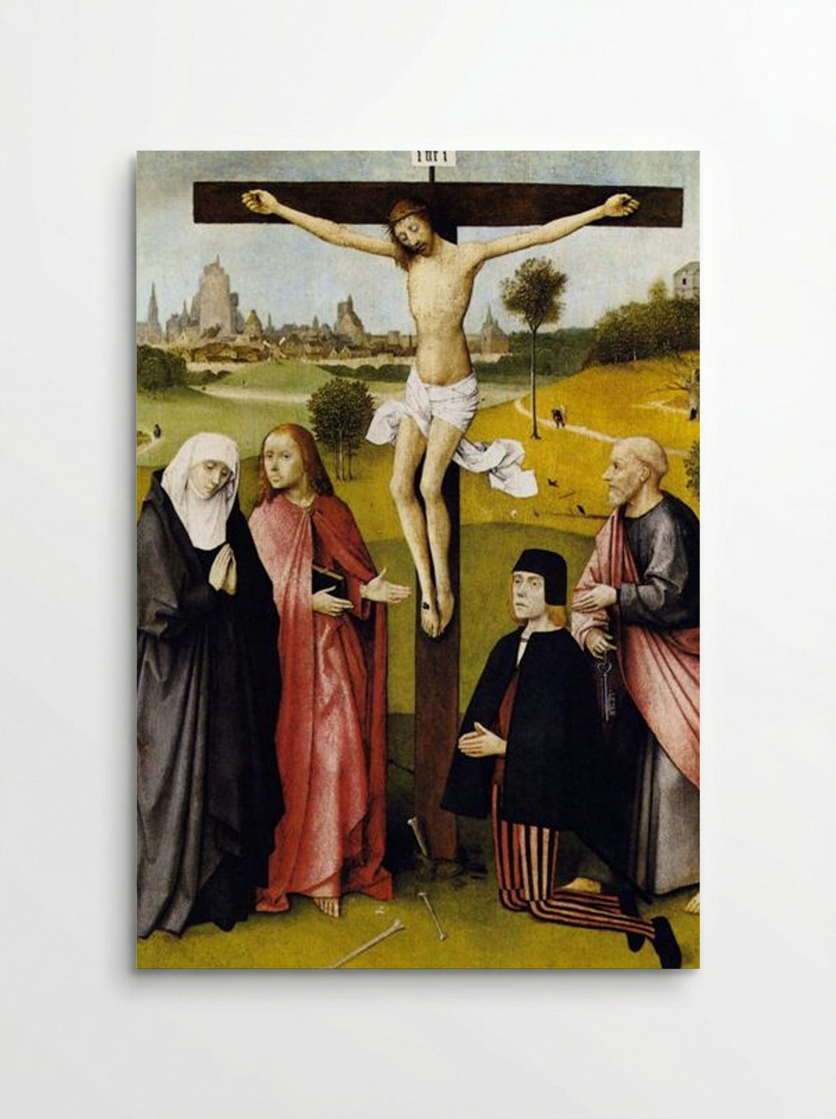 Crucifixion with a Donor - Hieronymus Bosch - Poster