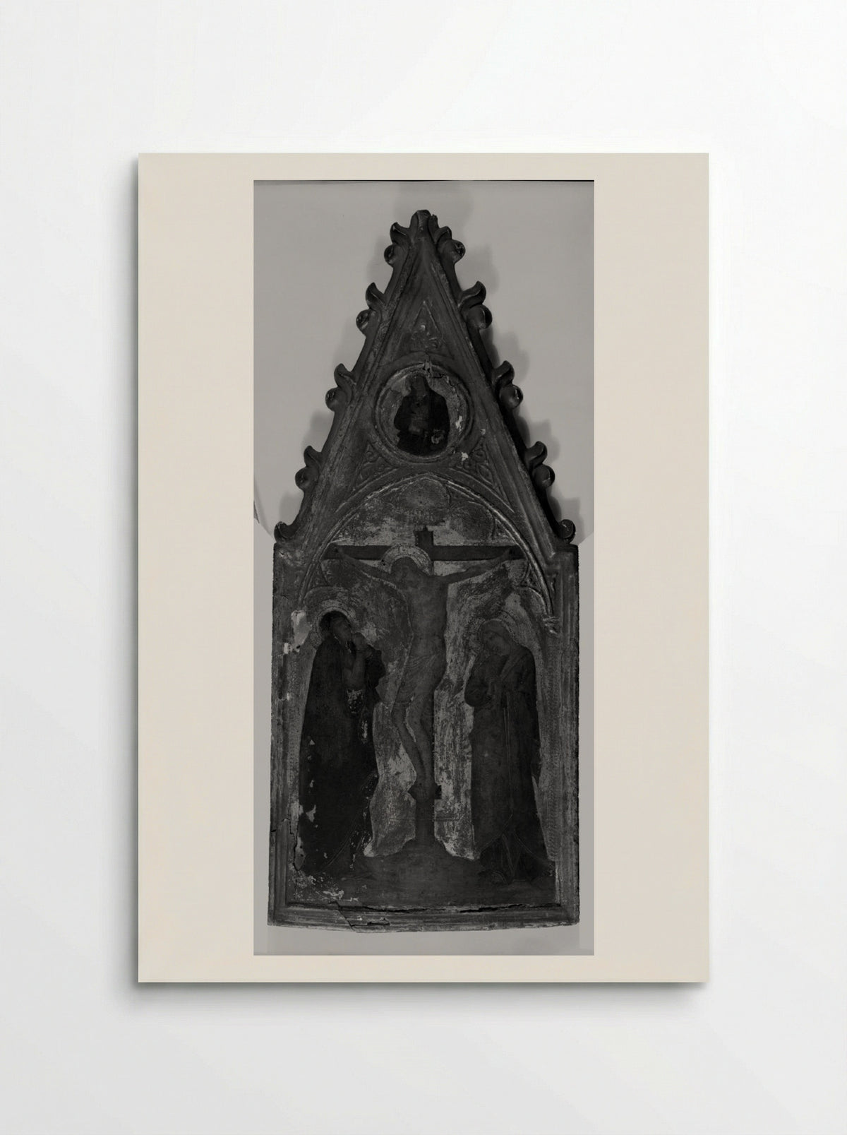 Crucifixion with the Virgin and Saint John - Andrea Vanni - Poster