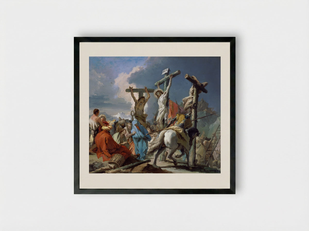 Crucifixion - Giovanni Battista Tiepolo - Framed Print Black