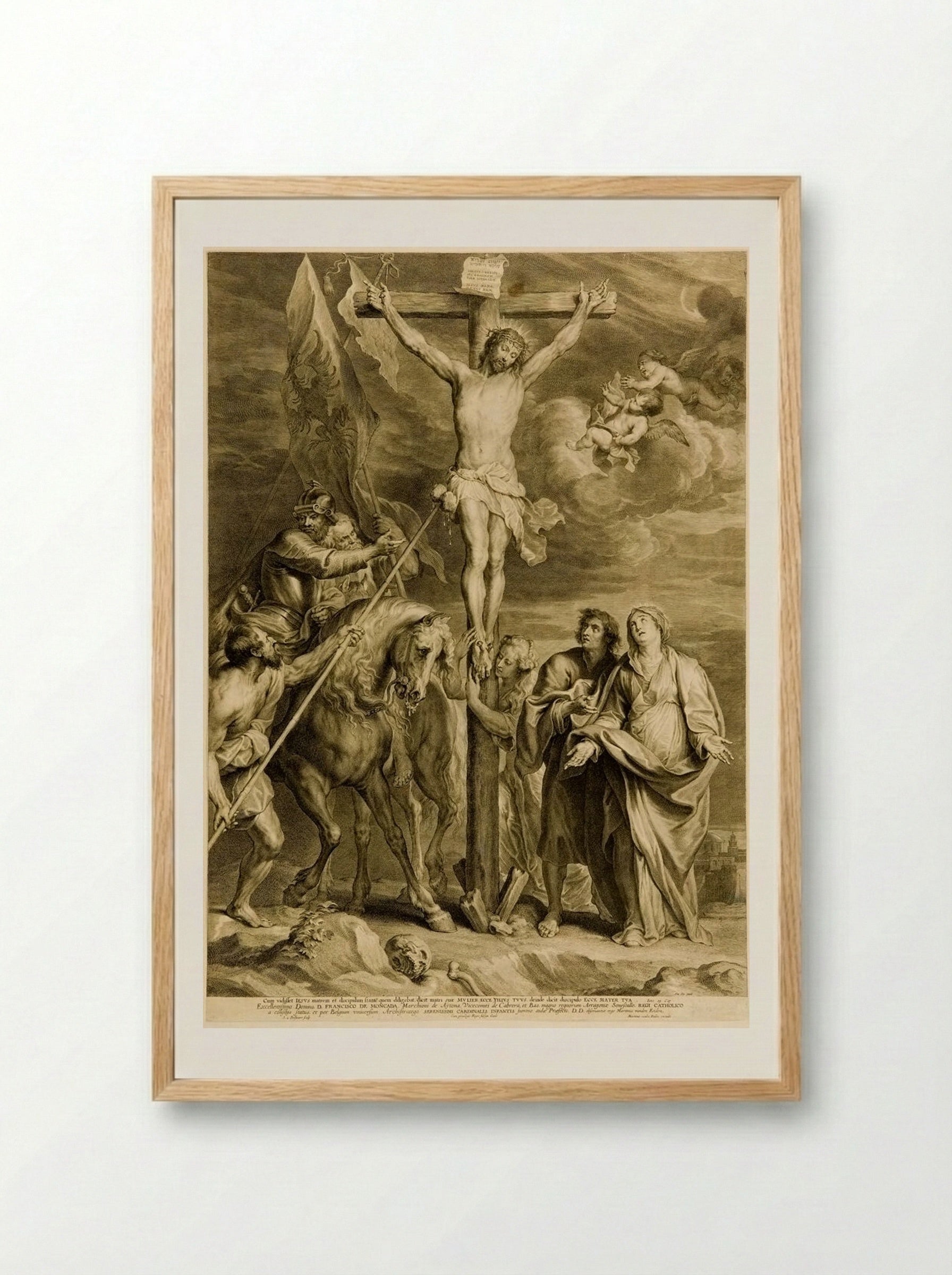 Crucifixion - Schelte Adamsz. Bolswert - Framed Print Wood