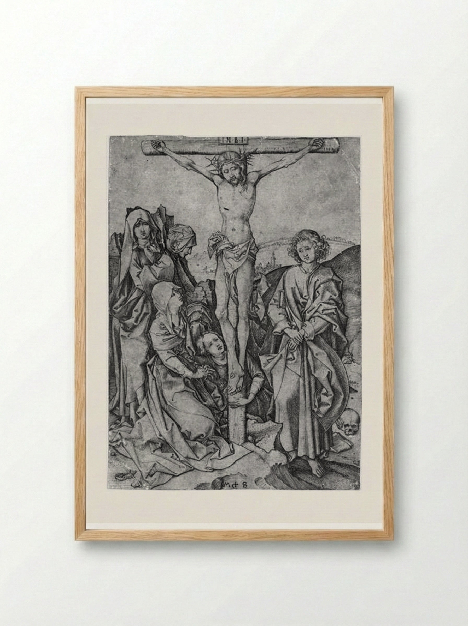 Crucifixion - Martin Schongauer - Framed Print Wood