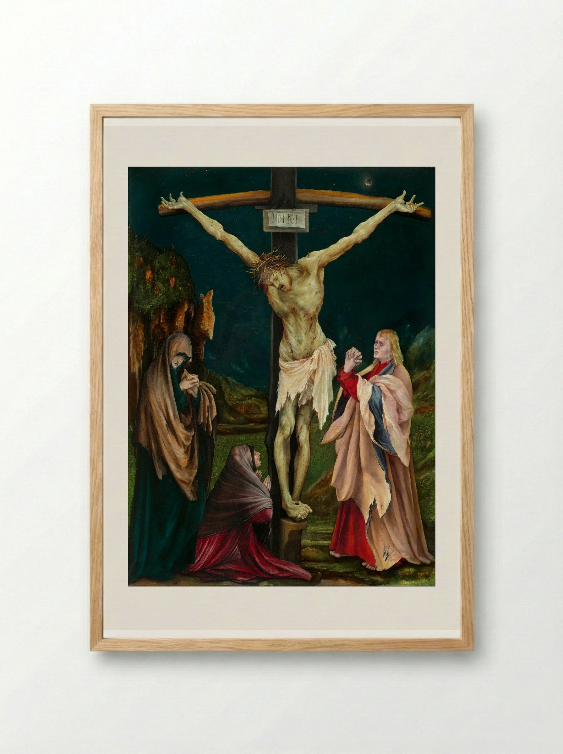Crucifixion - Matthias Grünewald - Framed Print Wood