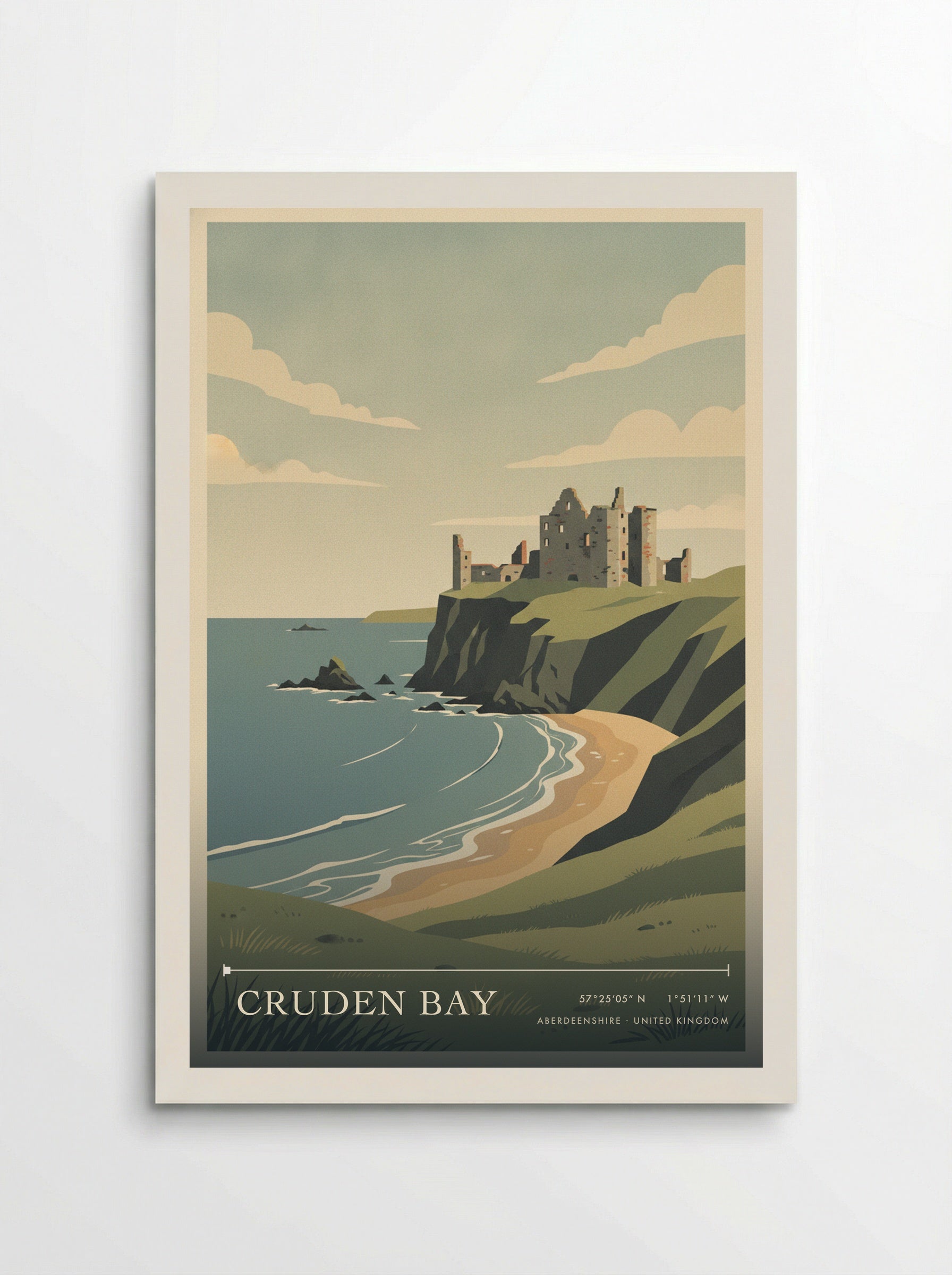 Cruden Bay Aberdeenshire United Kingdom Travel Poster - Poster