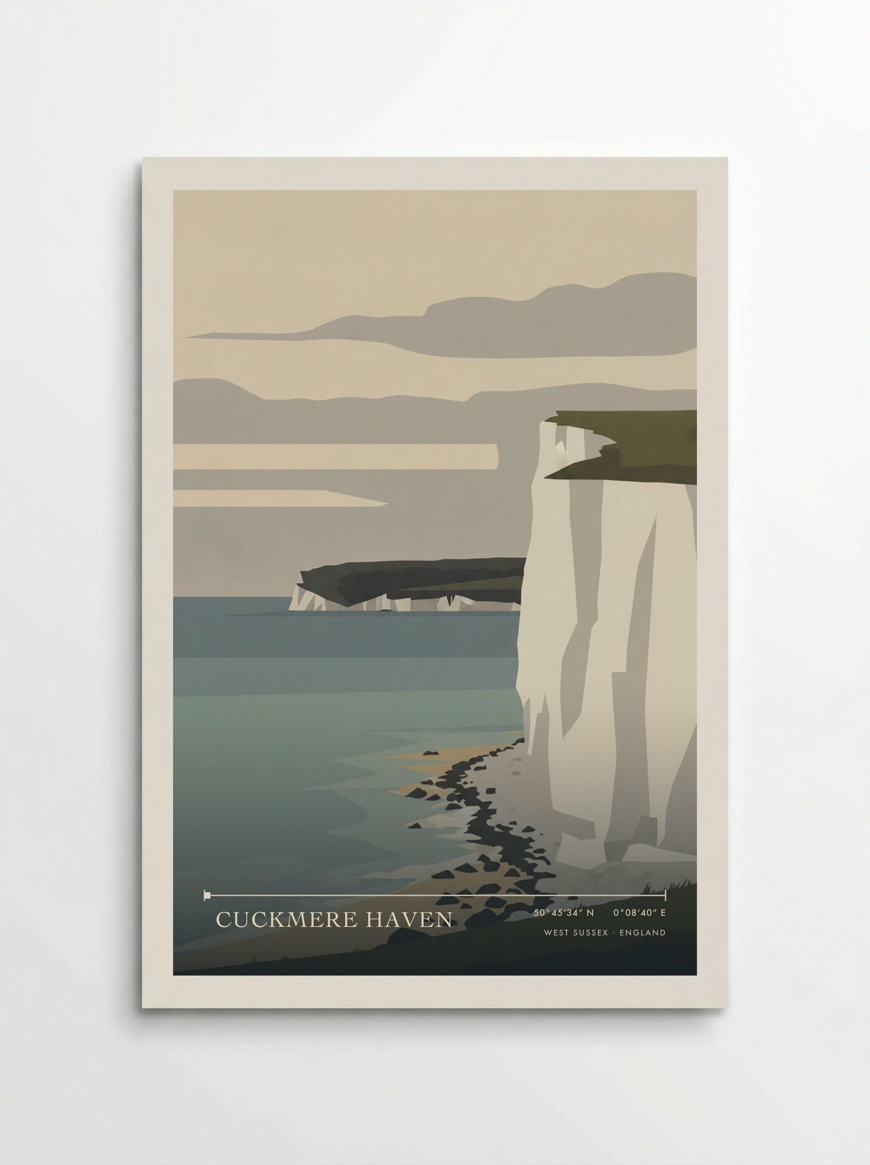Cuckmere Haven West Sussex England Travel Poster - Poster