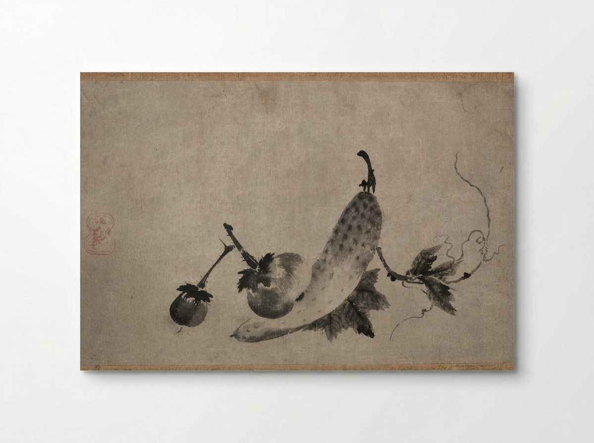 Cucumber and Eggplants - Yamada Dōan - Poster