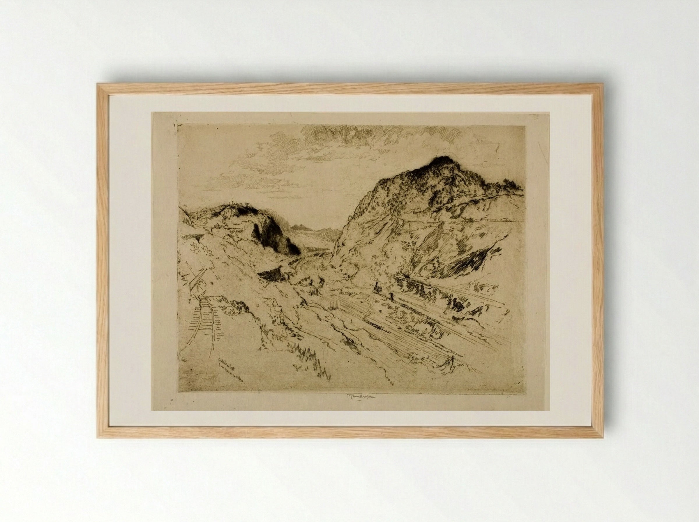 Culebra Cut, Panama - Joseph Pennell - Framed Print Wood