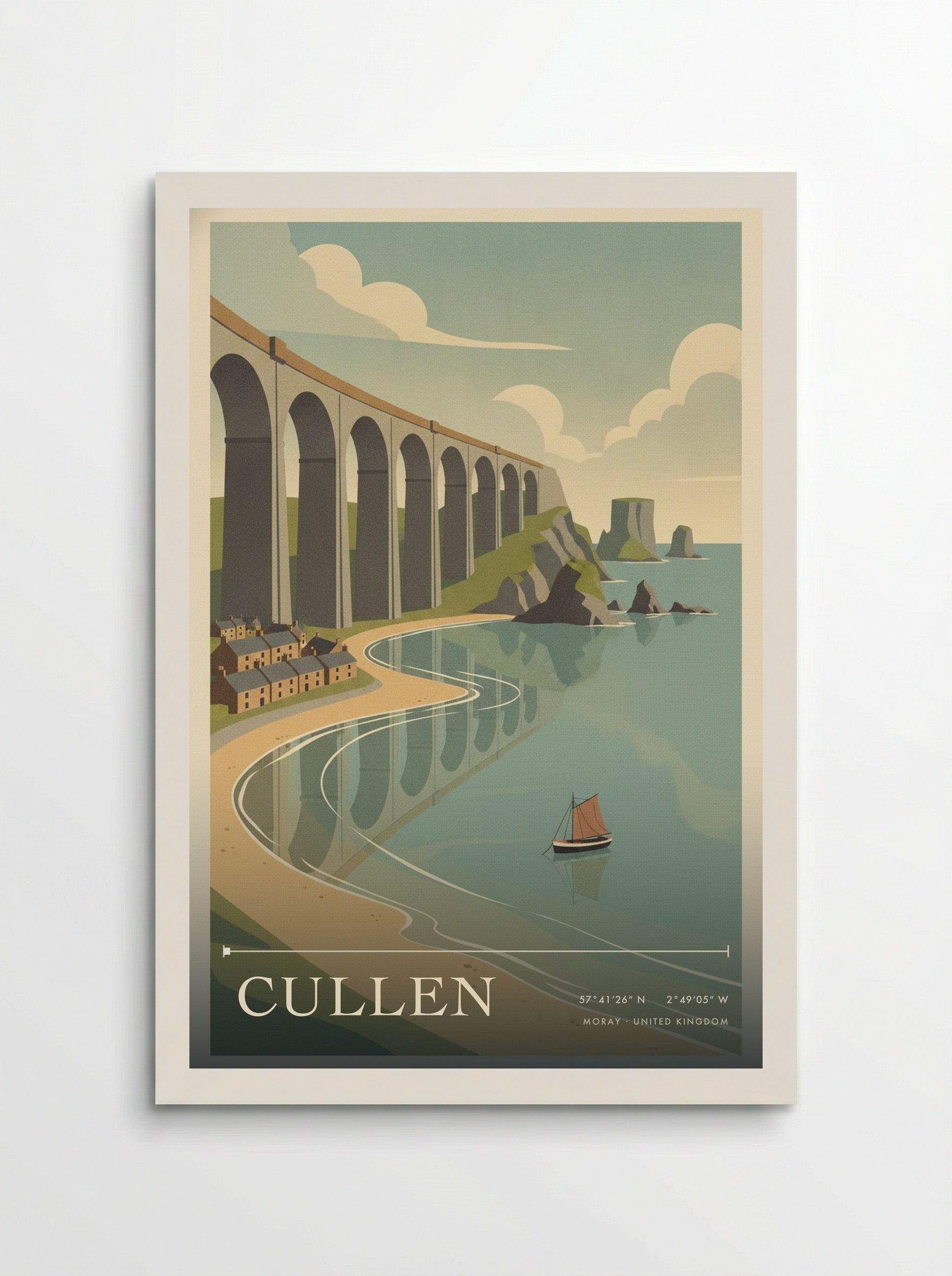Cullen Moray United Kingdom Travel Poster - Poster