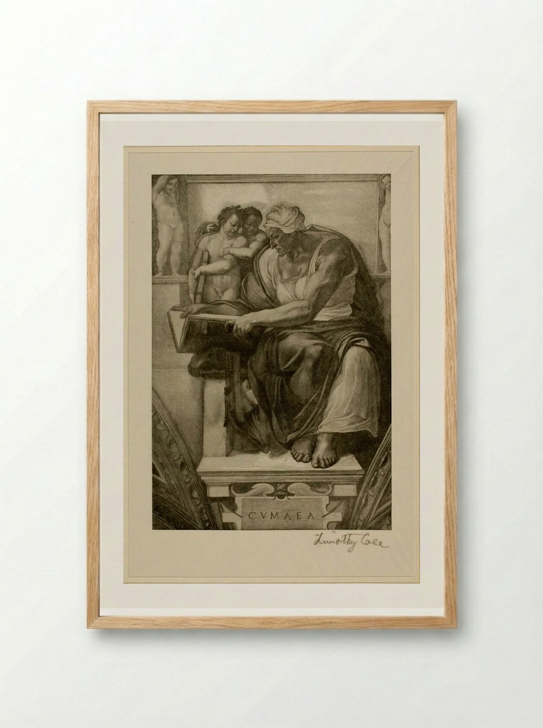 Cumaean Sibyl (After Michelangelo) - Timothy Cole - Framed Print Wood