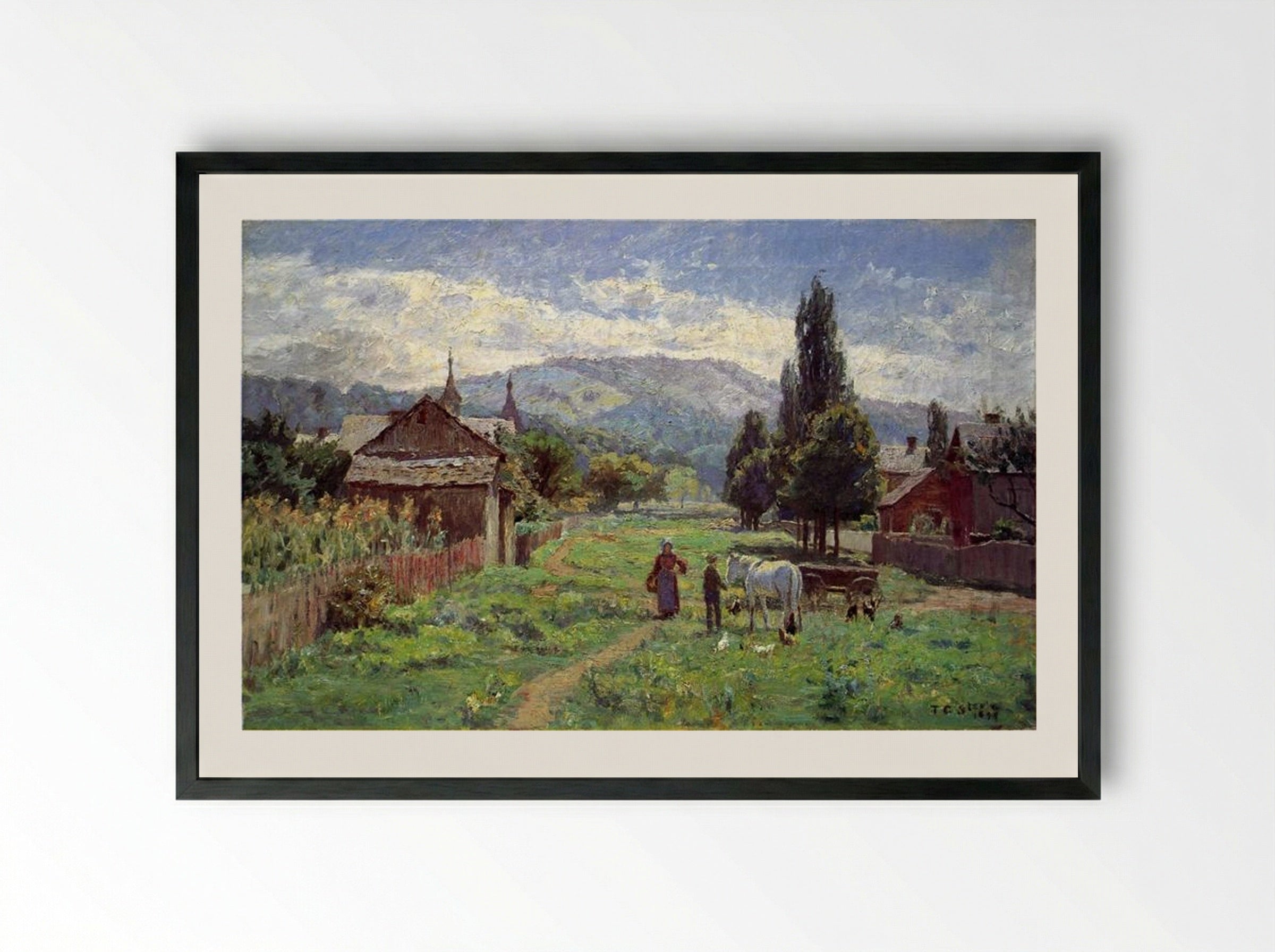 Cumberland Mountains - T. C. Steele - Framed Print Black