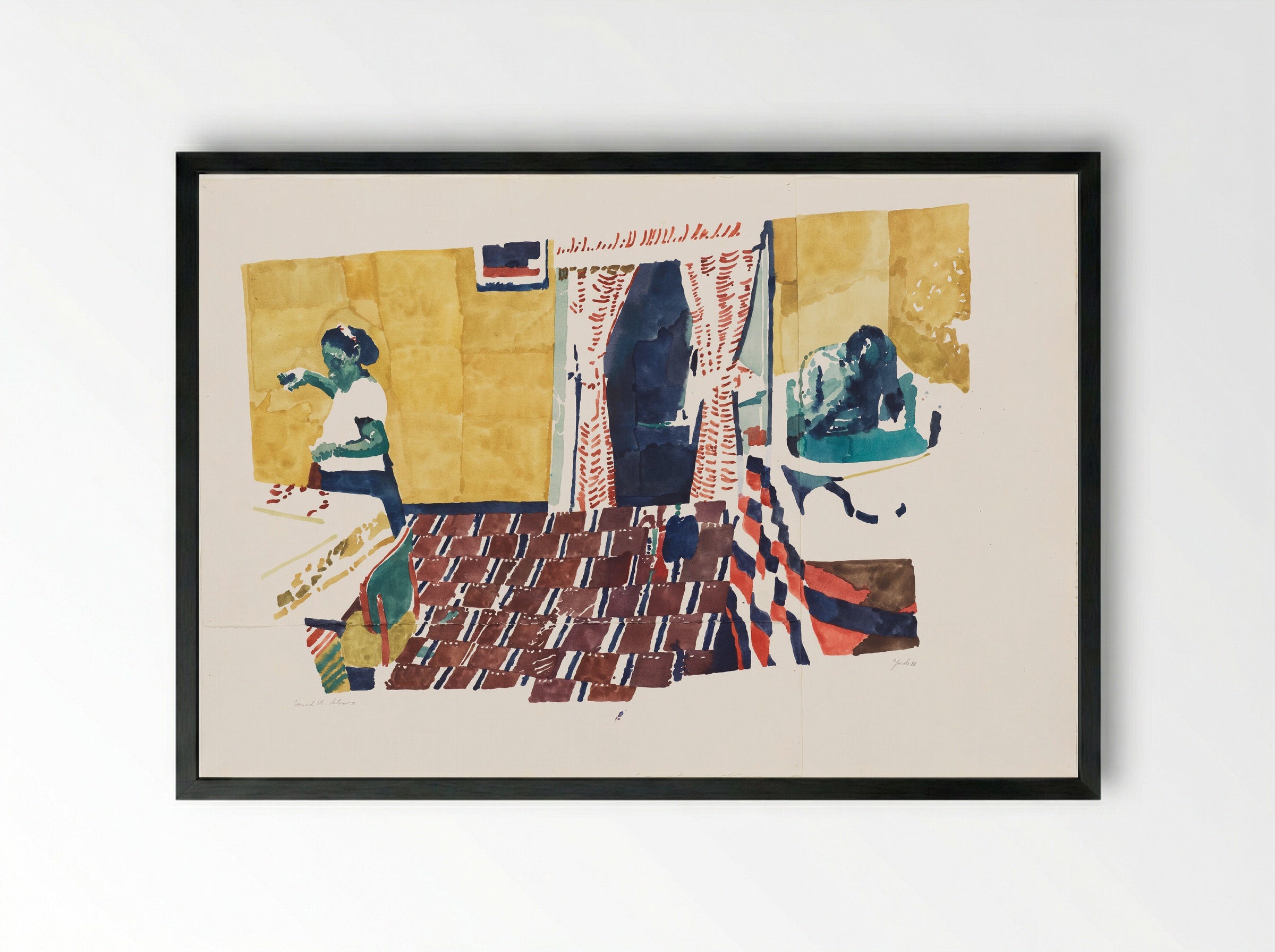 Cunard Street, Interior II - Richard Foster Yarde - Framed Print Black