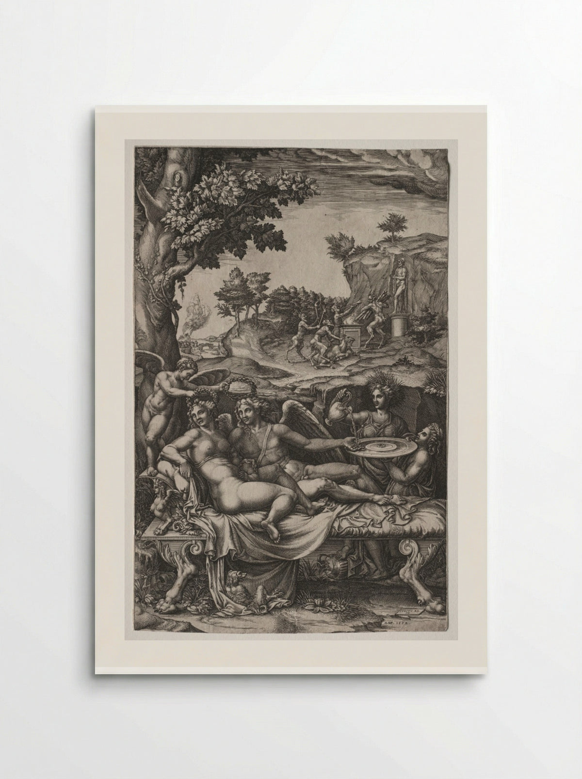 Cupid and Psyche - Giorgio Ghisi - Poster