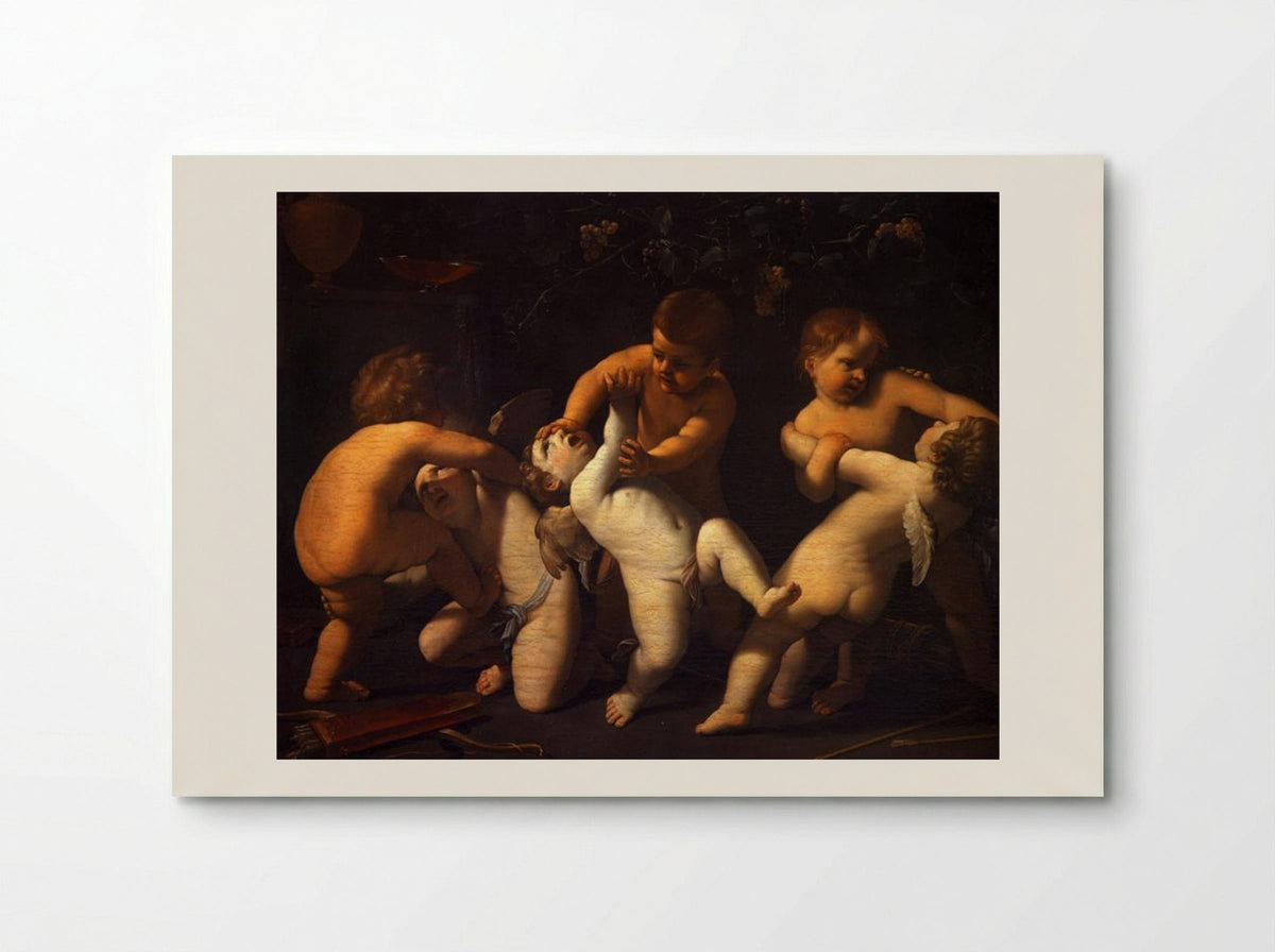 Cupids Fighting - Guido Reni - Poster