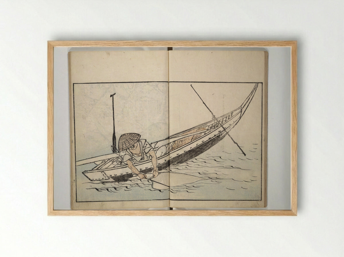 Customs of the Eastern Capital (Edo) - Onishi Chinnen - Framed Print Wood