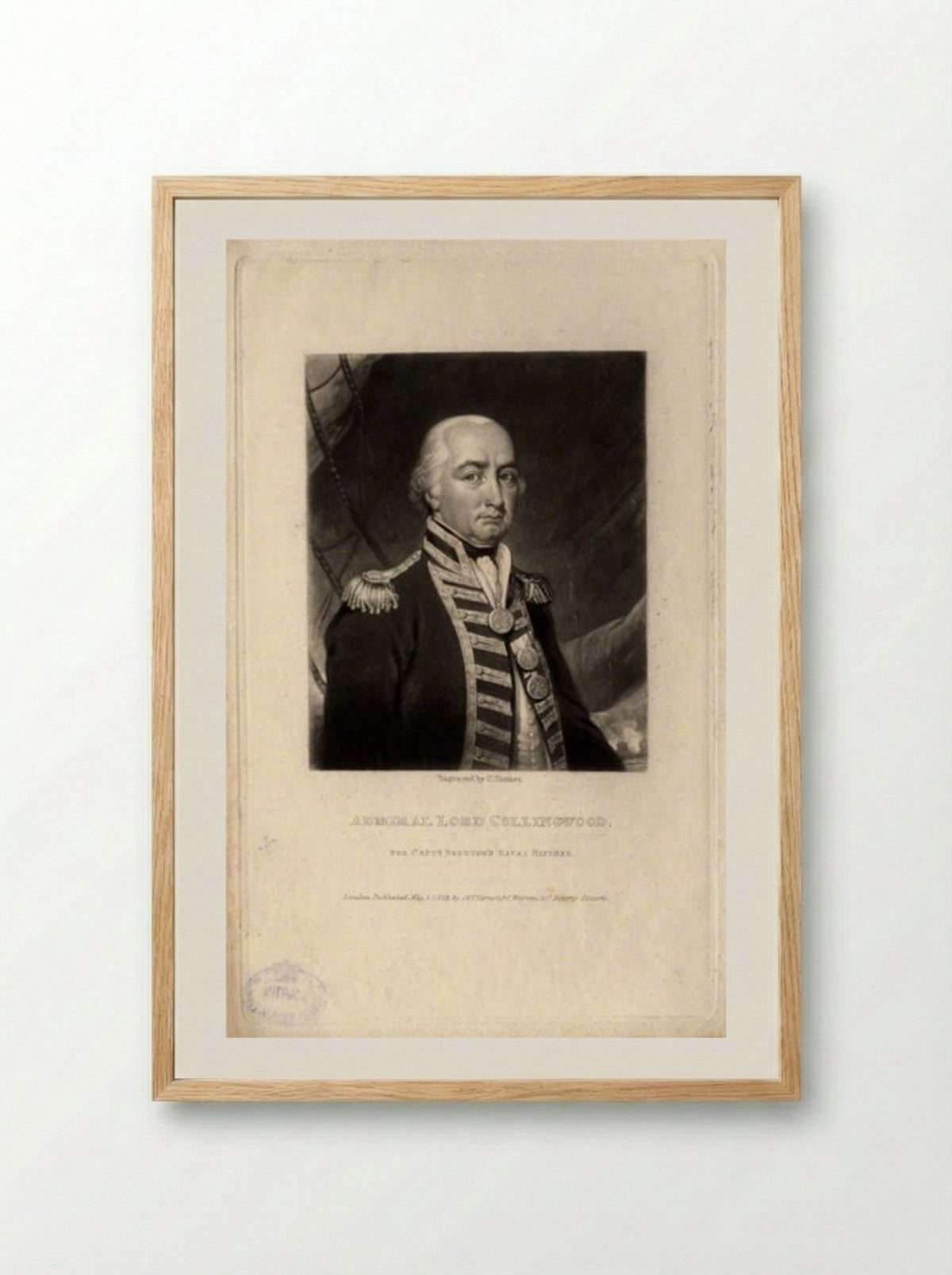 Cuthbert Collingwood, Baron Collingwood - Charles Turner - Framed Print Wood