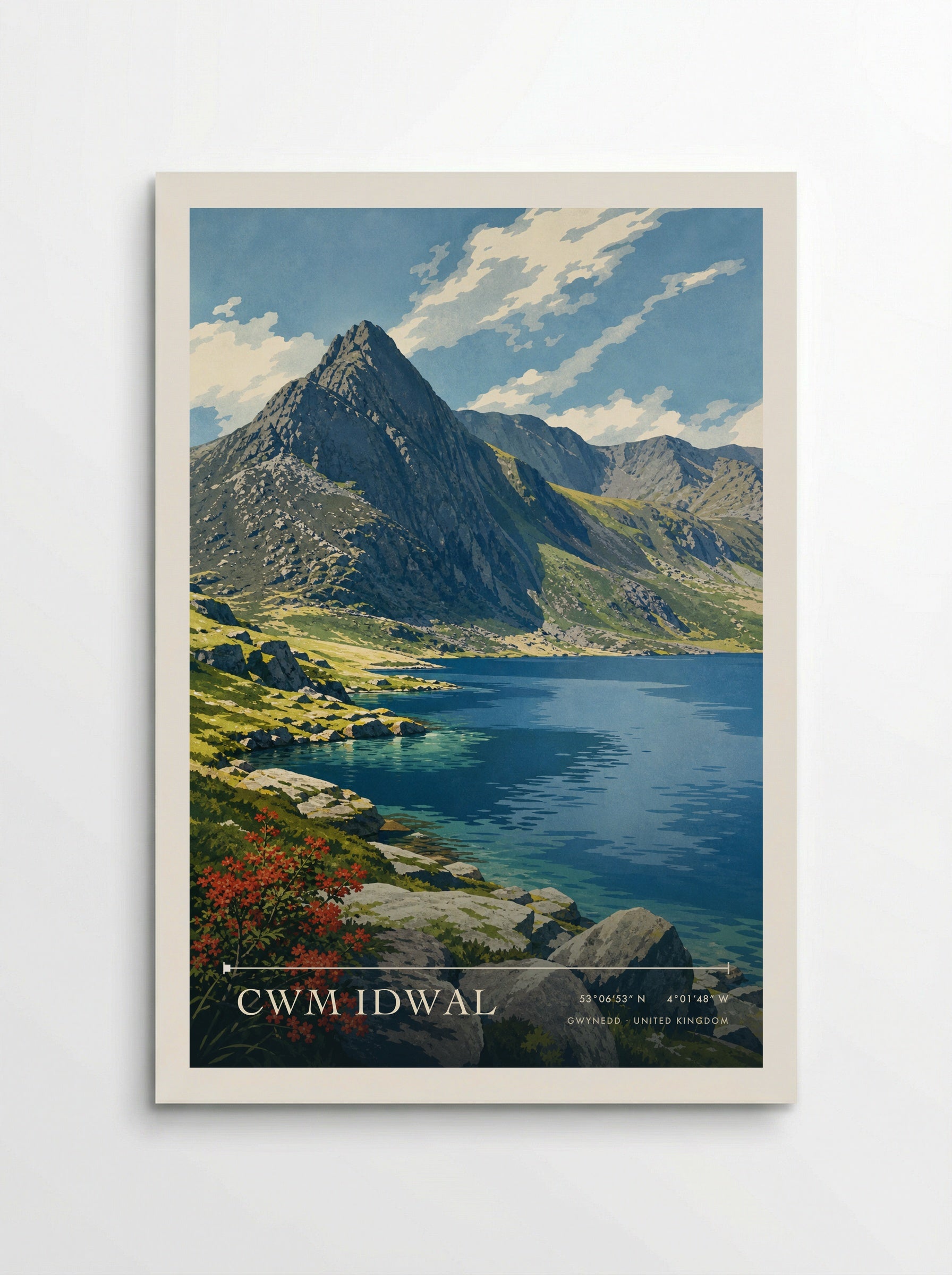 Cwm Idwal Gwynedd United Kingdom Travel Poster - Poster